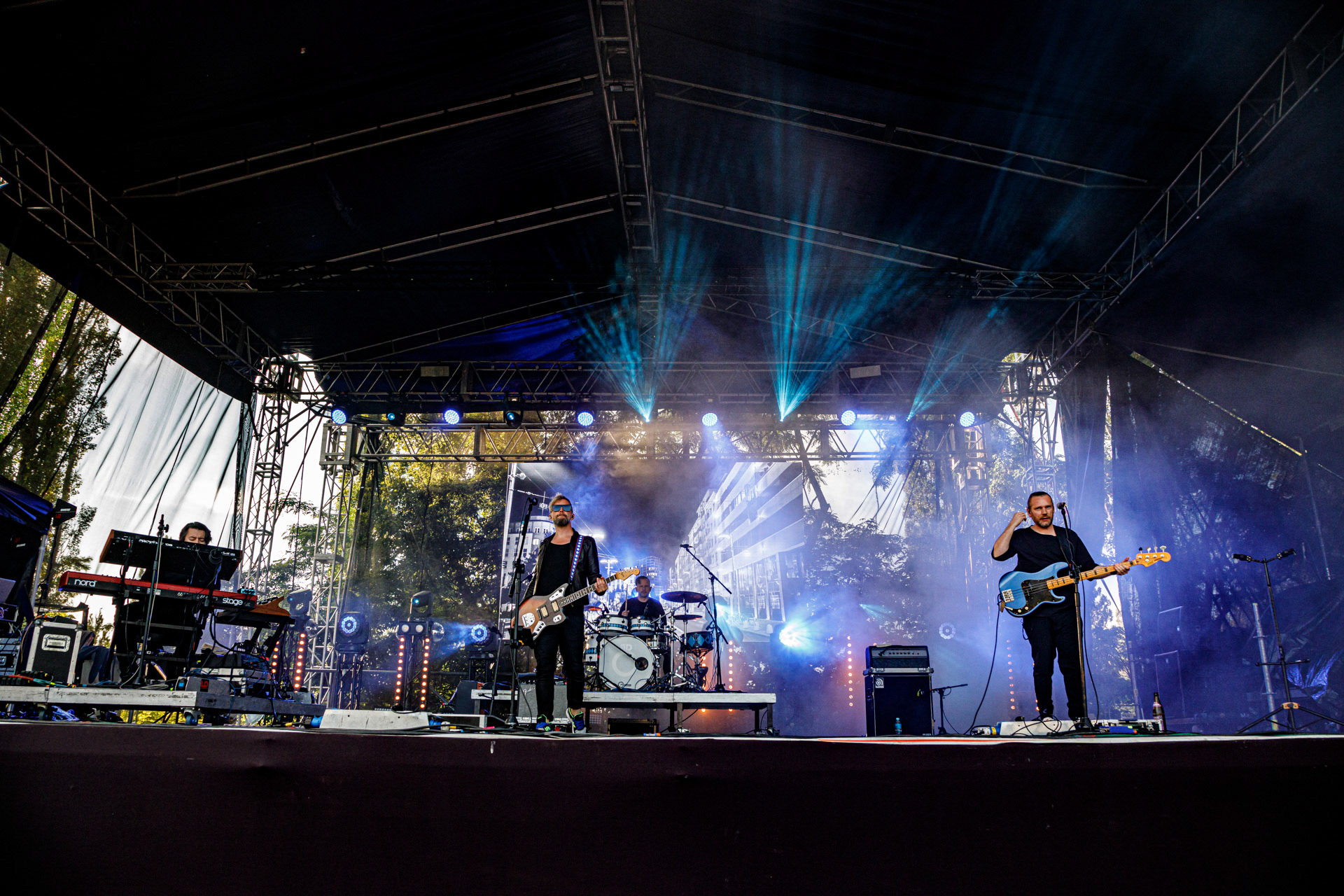 10.07.2022 Organek -  Antyfest Antyradia 2022 - Warszawa, letnia scena klubu Progresja. Tomasz Organek – gitara, wokal,Adam Staszewski – gitara basowa,Robert Markiewicz – perkusja,Tomasz Lewandowski – instrumenty klawiszowe,Rock alternatywny.fot. Andrzej Wasilkiewicz/Reporter