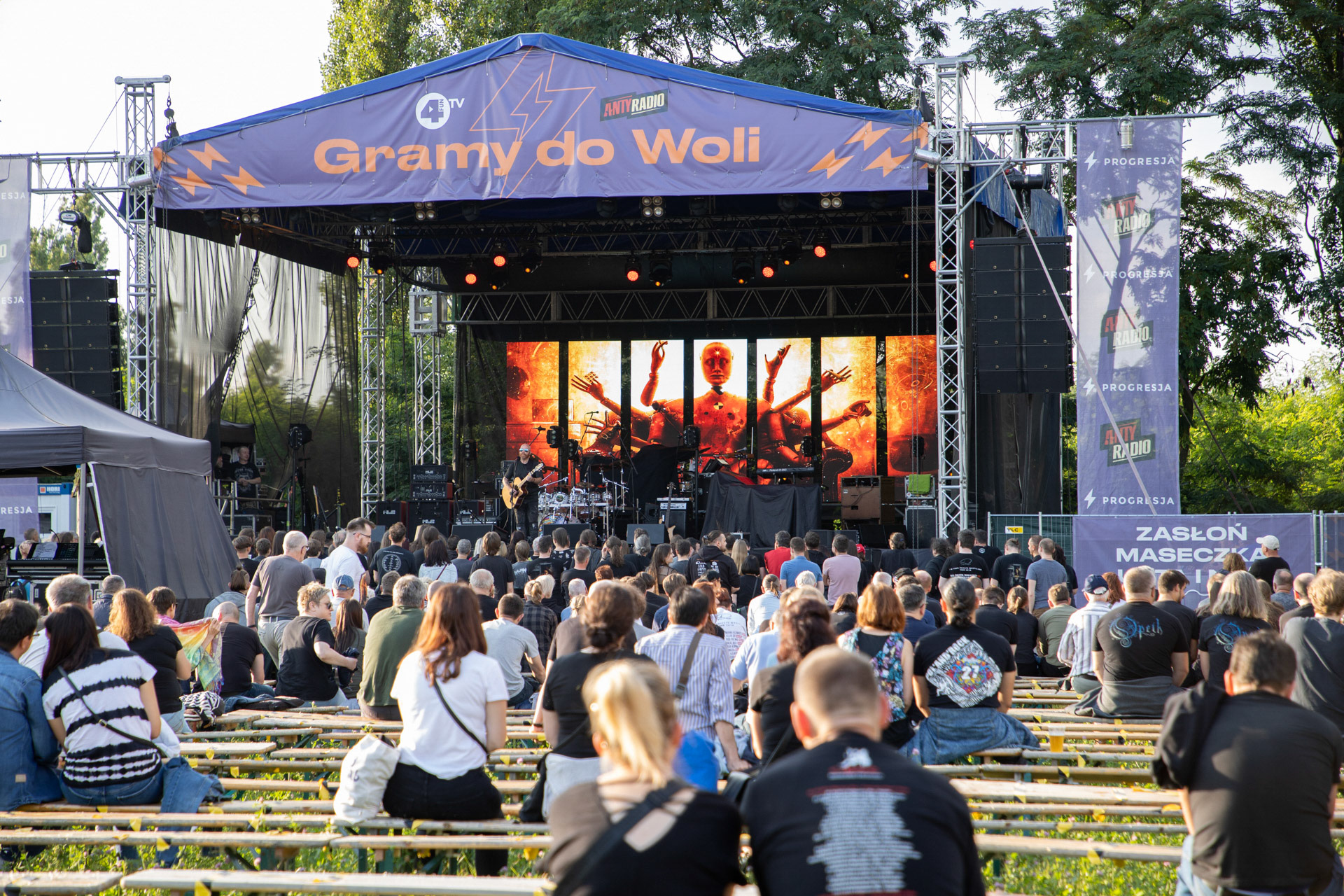 21.08.2021 koncert Mick Moss (Antimatter),Warszawa Letnia scena Progresji, Gramy do Woli.n/z Mick Moss - gitara, wokal,Fot. Andrzej Wasilkiewicz/Reporter