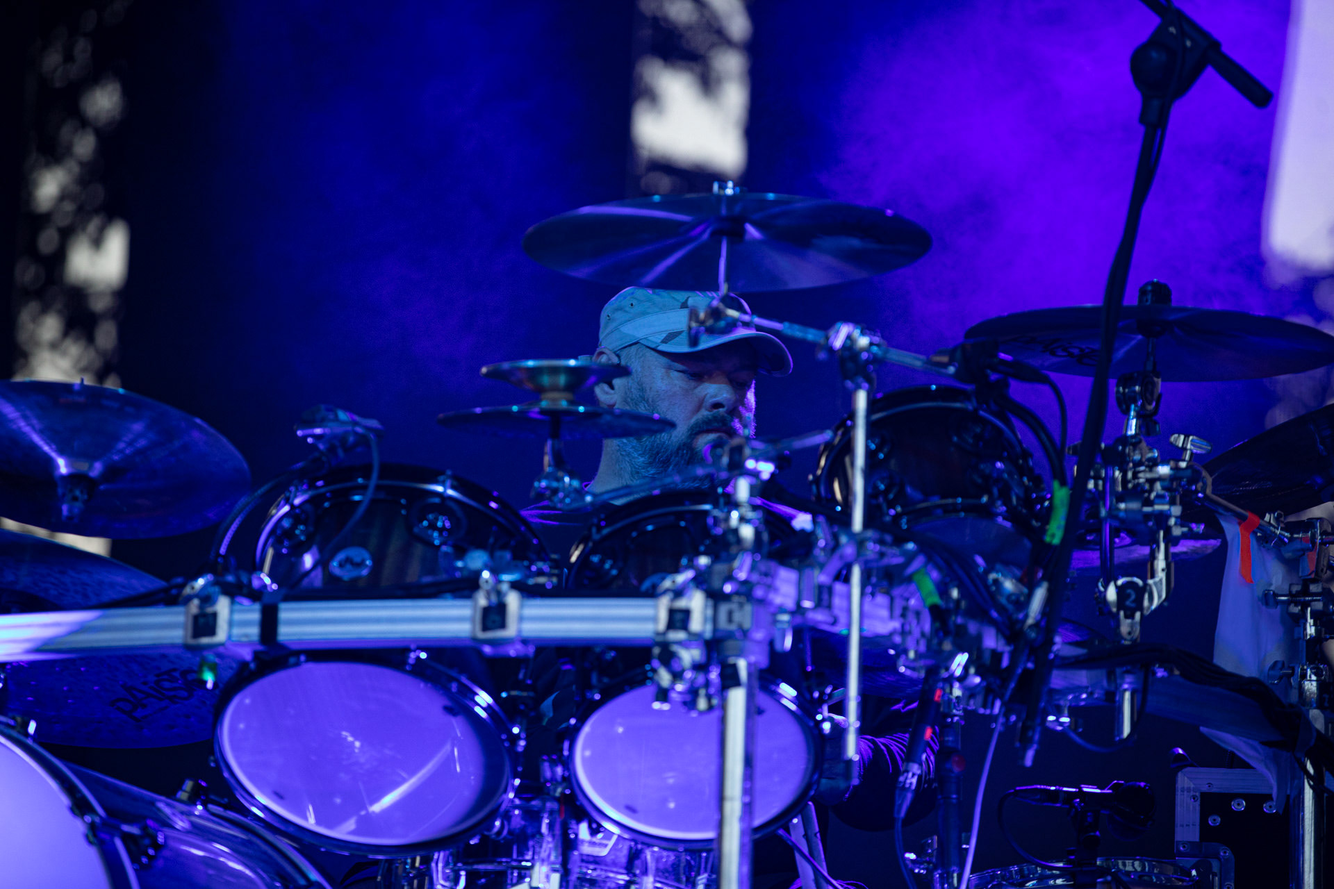 21.08.2021 koncert Riverside 20 lecie w Warszawie,Letnia scena Progresji, Gramy do Woli.n/z Piotr Kozieradzki – perkusja,Fot. Andrzej Wasilkiewicz/Reporter