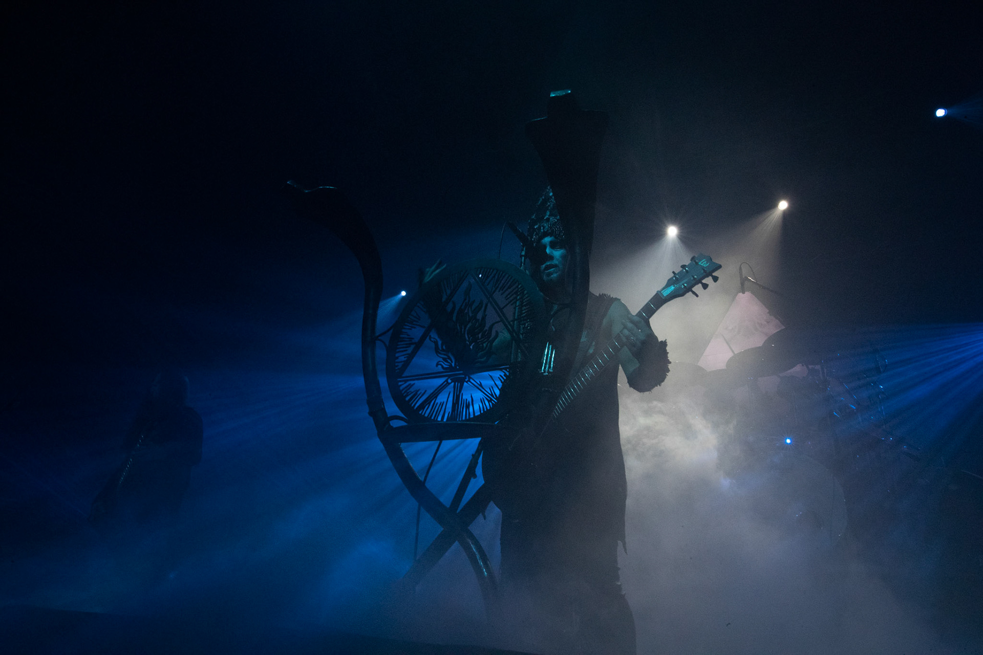 14.12.2018r. Behemoth koncert Merry Christless - Warszawa Progresja, Adam "Nergal" Darski – gitara, wokal prowadzący, 
Zbigniew "Inferno" Promiński – perkusja,
Tomasz "Orion" Wróblewski – gitara basowa, Patryk "Seth" Sztyber – gitara,  fot. Andrzej Wasilkiewicz/Reporter