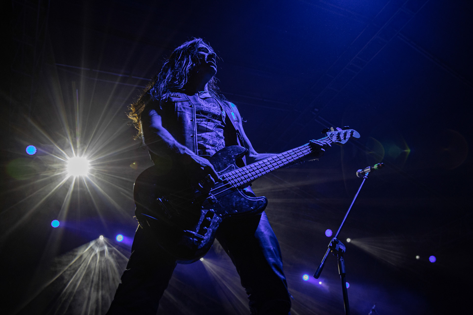 24.09.2021 koncert Rotting Christ, Warszawa, Progresja. N/z Kostas "Spades" Heliotis - gitara basowa, fot. Andrzej Wasilkiewicz/REPORTER