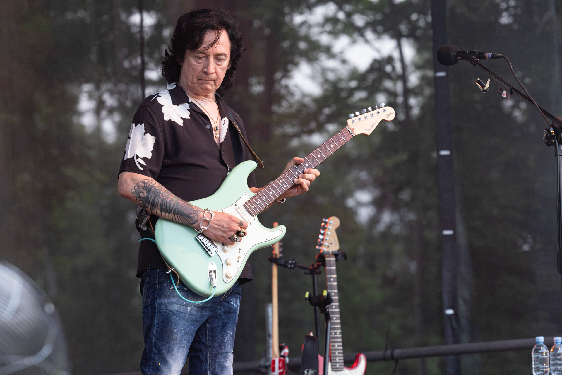 Koncerty Lady Pank w ramach urodzinowej trasy LP40 warszawska Pogresja.Gramy do Woli. Polski Rock, pop, soft rock, polska grupa rockowa z czasów PRL.n/z. Jan Borysewicz – gitara,  Fot. Andrzej kaziq Wasilkiewicz/Reporter