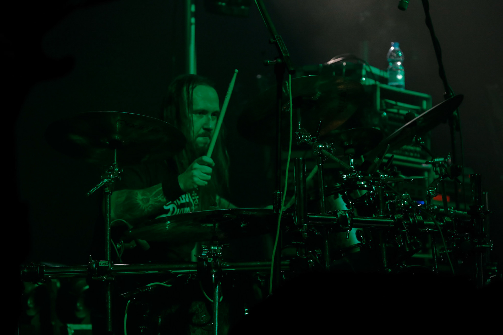 30.11.2018 Knock Out Tour 2018 - Warszawa Progresja -VIRGIN SNATCH  thrash metal, death metal,
Łukasz "Zielony" Zieliński wokal,
Grzegorz "Grysik" Bryła  gitara, 
Paweł Pasek  gitara, 
Piotr "Anioł" Wącisz  gitara basowa, 
Jacek Nowak perkusja,  fot. Andrzej Wasilkiewicz/Reporter