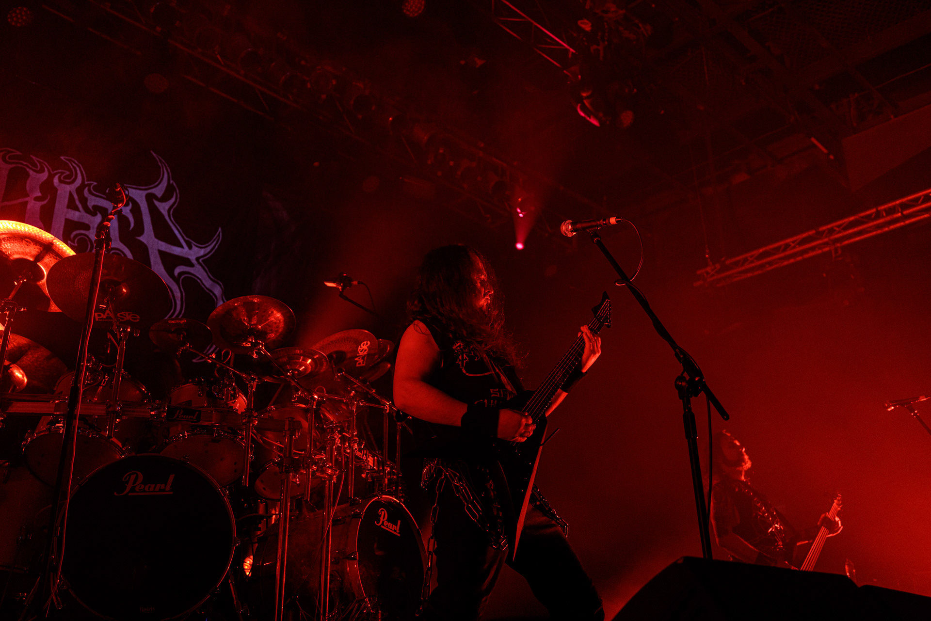 18.02.2022r - Azarath - jako gosc specjalny na warszawskim koncercie Vader w Progresji.n/z Marcin Skullripper – wokal, gitara, n/z Bartlomiej Bart Szudek – gitara, n/z Piotr P. Ostrowski – gitara basowa, n/z Zbigniew Inferno Prominski – perkusja, Left Hand Sounds, Knock Out Productions, Massive Music,fot. Andrzej Wasilkiewicz/Reporter