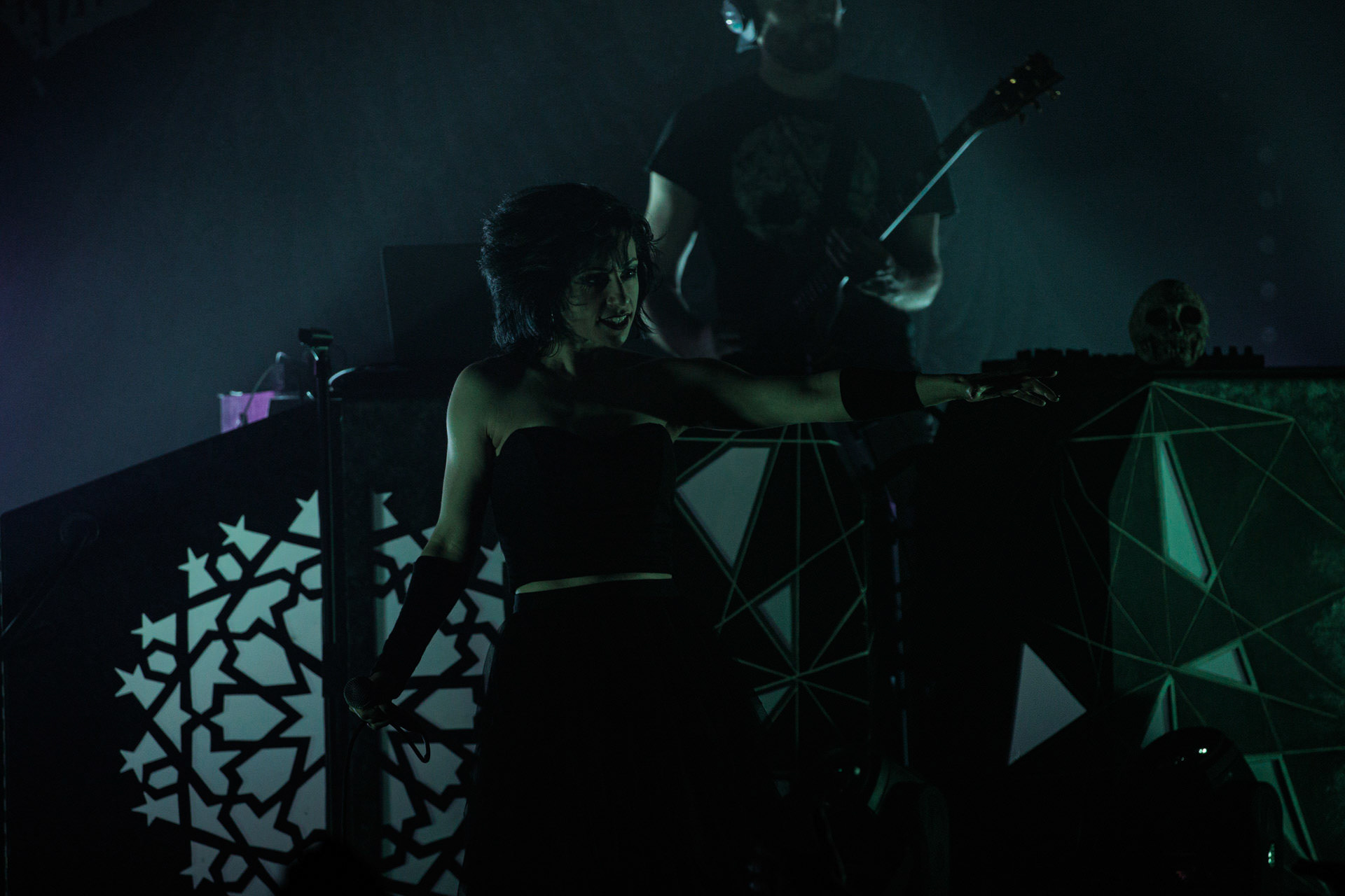 29.04.2022 Igorrr - Warszawski koncert francuskiego zespołu Gautier Serre inspirowany muzyka klasyczna, trip hopem, hip-hopem, death i black metalem, djentem, industrialem, czy tradycyjna muzyka.n/z Aphrodite Patoulidou – soprano vocals, Produkcja Knock Out Productions, klub Progresja.Wytwornia Metal Blade,fot. Andrzej Wasilkiewicz/Reporter