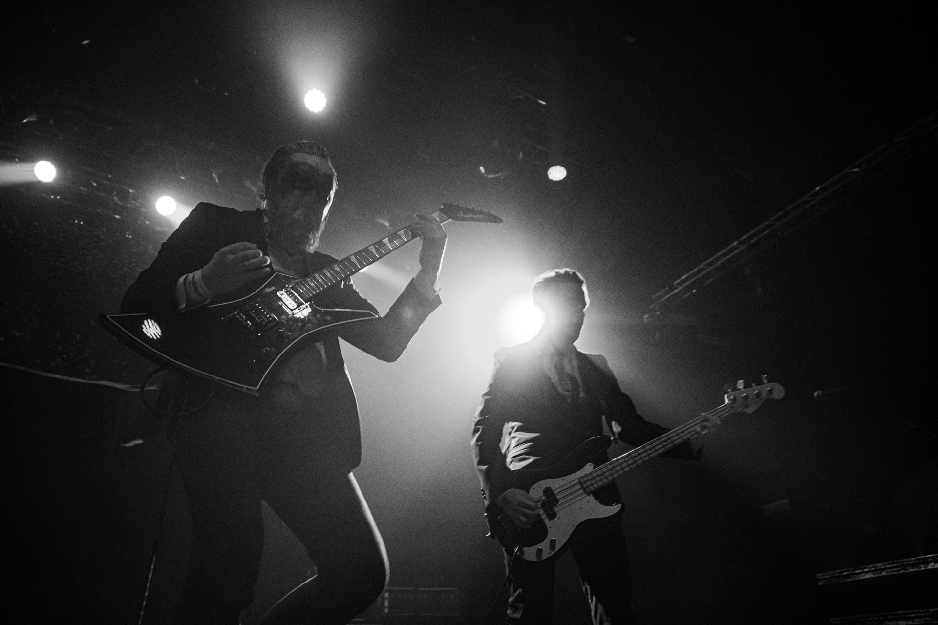 18.12.2021 Masturbator - Antysylwester Antyradia, 18 lat klubu Progresja,n/z Vithor/ growl-git, n/z Raefoth/bas, n/z Czaha/beki, n/z Mayhem/git,metal, blackmetal, thrashmetal, satanic old skull metal, fot. Andrzej Wasilkiewicz/Reporter