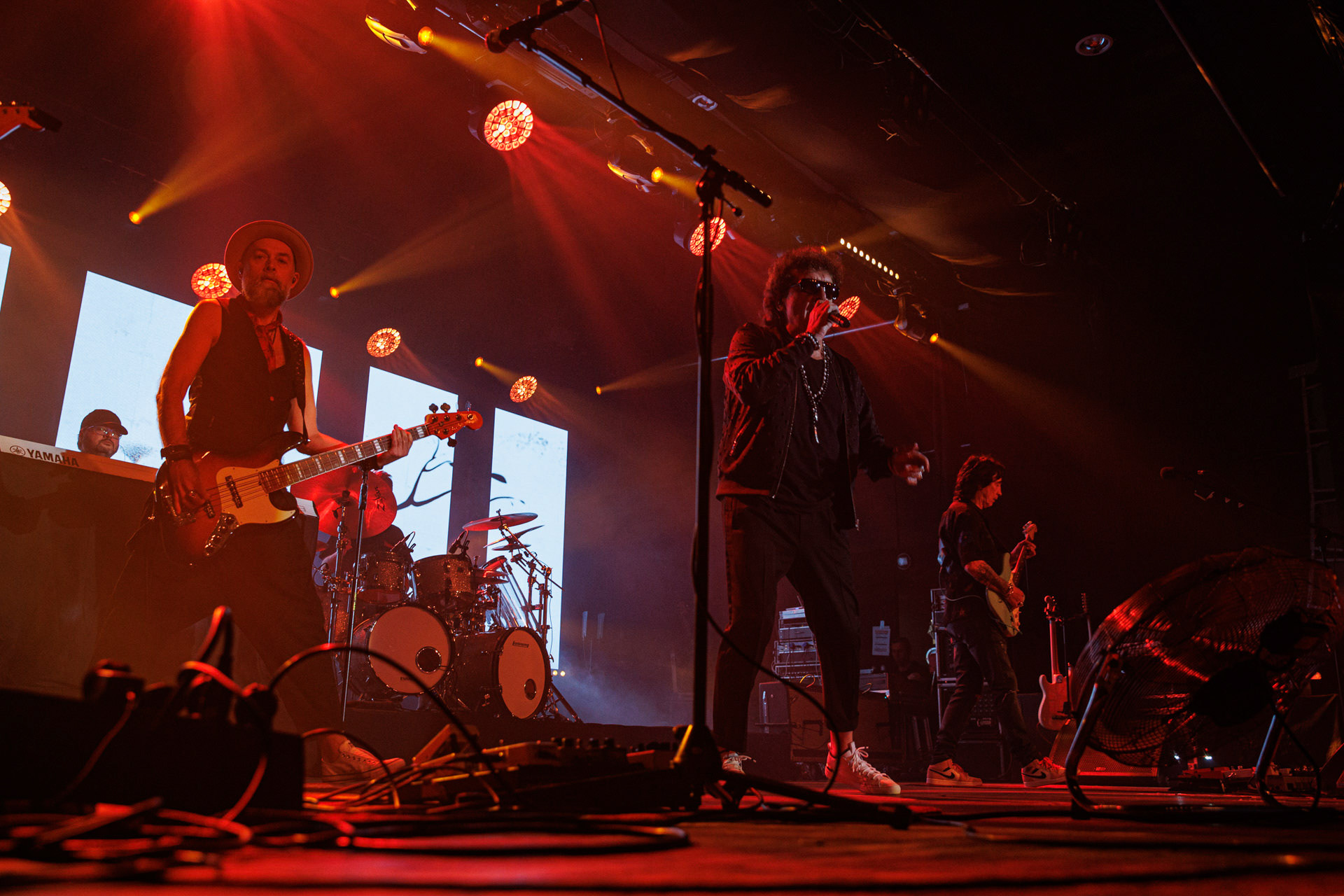 Koncerty Lady Pank - LP1 - w Klubie Stodola. LP1 - 35 lata od premiery albumu.n/z. Jan Borysewicz – gitara,  n/z. Janusz Panasewicz – wokal, n/z. Kuba Jabłoński – perkusja n/z. Krzysztof Kieliszkiewicz – gitara basowa, n/z. Michał Sitarski – gitara, stały sideman, n/z. Wojtek Olszak – instrumenty klawiszowe, Fot. Andrzej kaziq Wasilkiewicz/Reporter