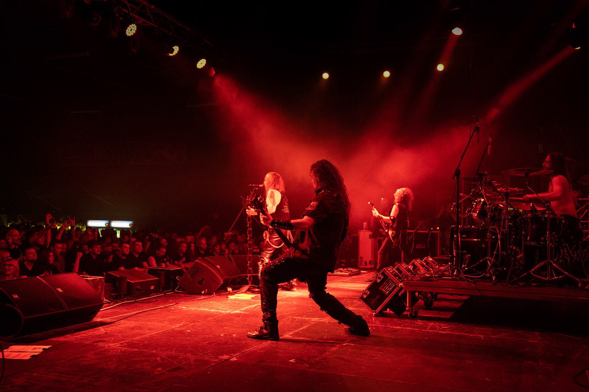 Legendy Metalu Vader - Death Metal - koncert Legendy Metalu w warszawskiej Progresji, 
Peter: Guitar + Vocals
Pajak: Guitar
Hal: Bass
James: Drums
fot. Andrzej kaziq Wasilkiewicz/Reporter