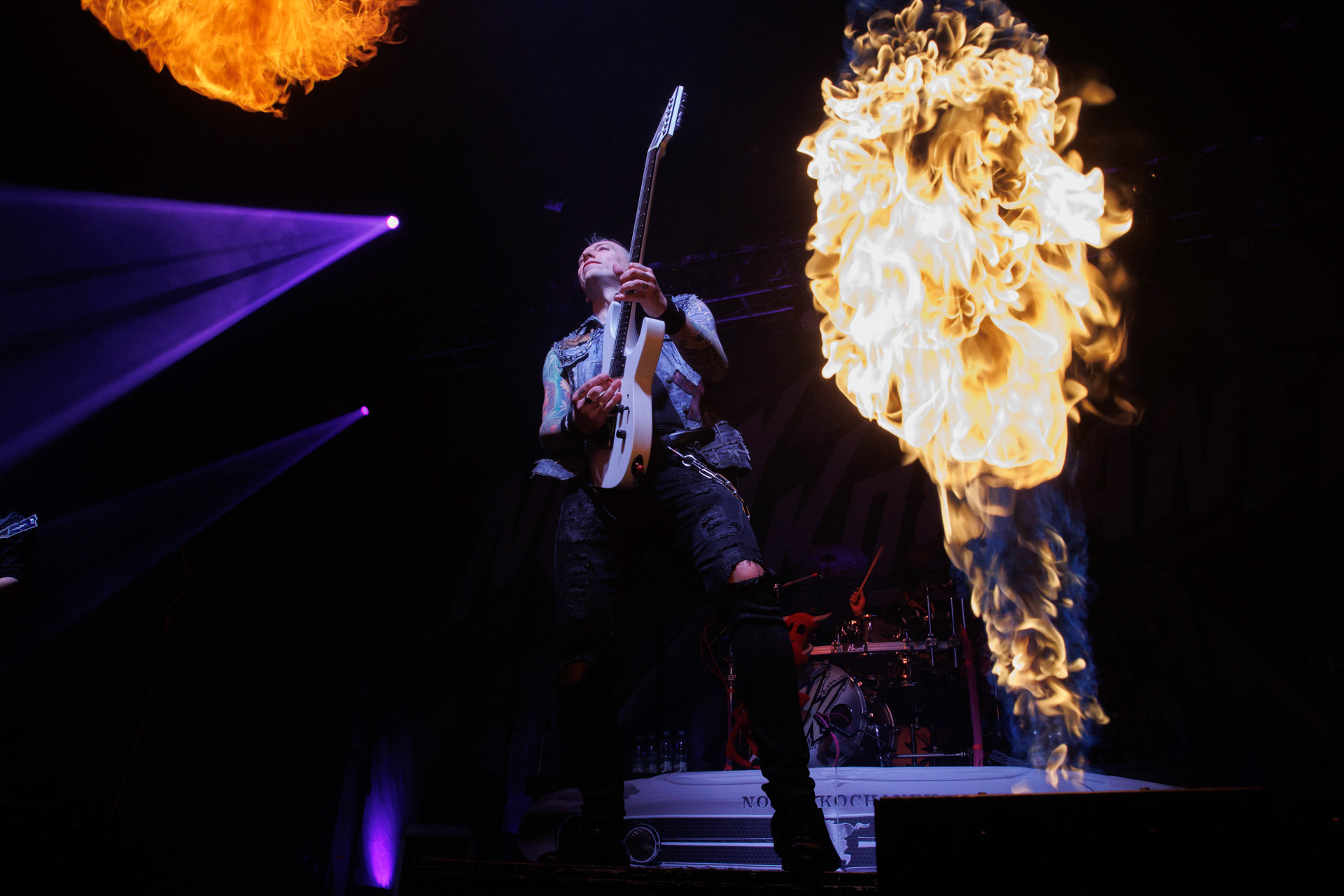 18.12.2021 Nocny Kochanek - Antysylwester Antyradia,18 lat klubu Progresja,Nocny Kochanek - koncert Warszawa,Progresja, Zdrajcy Metalu, klasyczny heavy metal, Alter Ego, Night Mistress.n/z Arkadiusz Majstrak – gitara, Fot. Andrzej Wasilkiewicz/Reporter