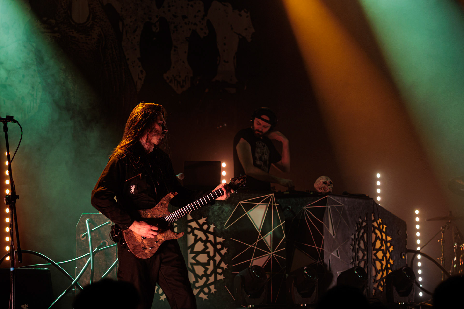 29.04.2022 Igorrr - Warszawski koncert francuskiego zespołu Gautier Serre inspirowany muzyka klasyczna, trip hopem, hip-hopem, death i black metalem, djentem, industrialem, czy tradycyjna muzyka.n/z Gautier Serre – guitar, programming, instrumentations &amp; vocals,n/z Martyn Clement – guitar,Produkcja Knock Out Productions, klub Progresja.Wytwornia Metal Blade,fot. Andrzej Wasilkiewicz/Reporter