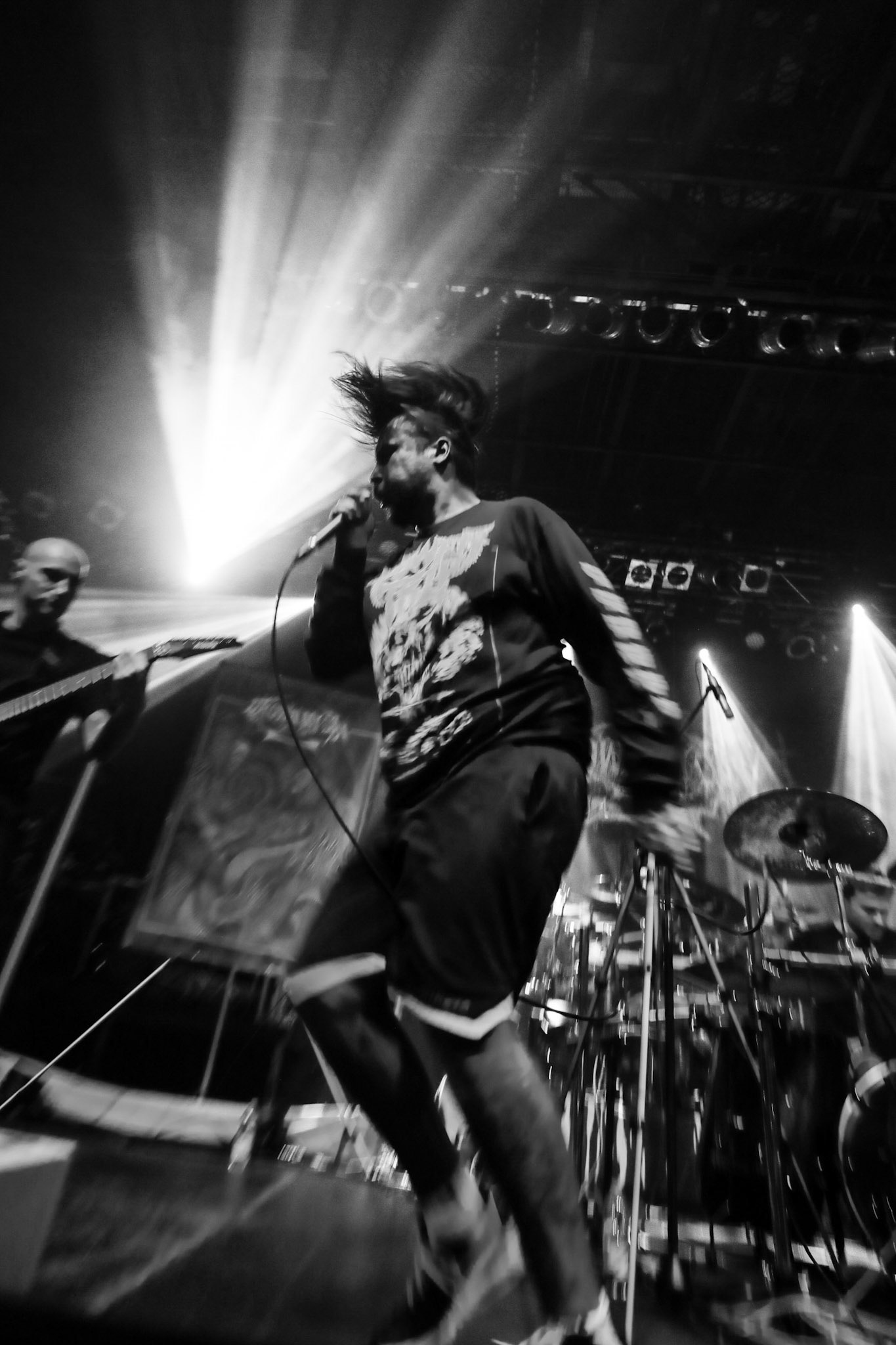 30.11.2018 Knock Out Tour 2018 - Warszawa Progresja - DROWN MY DAY deathcore, metalcore, death metal, 

Maciek "Groov" Korczak wokal, 
Arkadiusz Antosz gitara basowa, 
Sergiusz Smolnicki gitara, 
Sławomir Wojtas gitara, 
Kuba Homik perkusja, fot. Andrzej Wasilkiewicz/Reporter