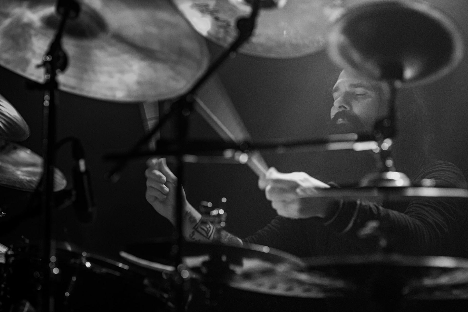 Koncert 4dots - 20.12.2019 Warszawa Klub Pogłos, n/z J.R. Chodkowski drums, Post something, Post something else, fot. Andrzej Wasilkiewicz/REPORTER