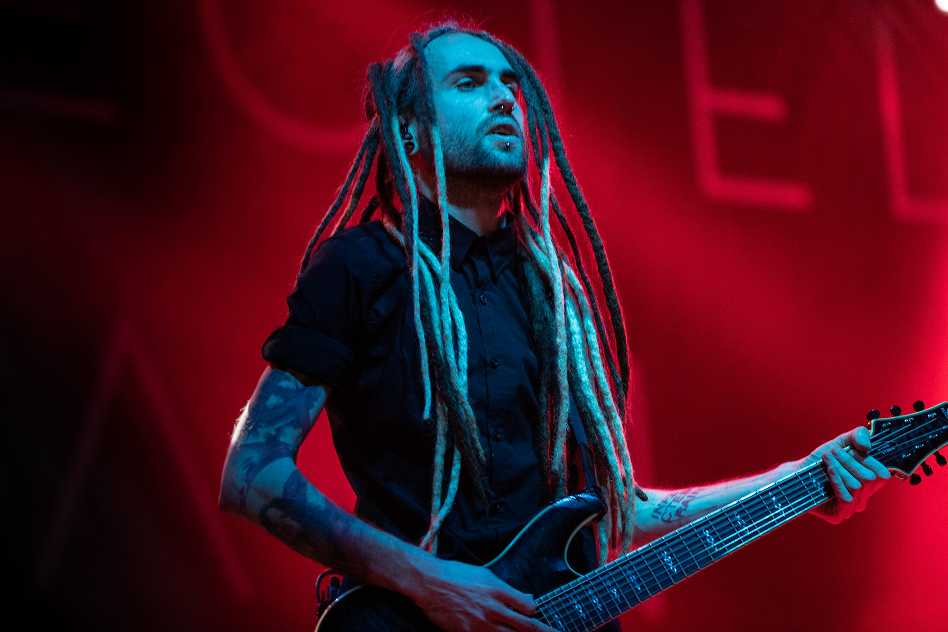 01.03.2019 Infected Rain- koncert warszawska Progresja, Infected Rain Moldovan nu metal, nu metalcore,
Vadim "Vidick" Ozhog - guitars, 
Vladimir Babici - bass, 
Serghei Babici - guitars, 
Eugen Voluta - drums,
Elena "Lena Scissorhands" Cataraga - vocals,