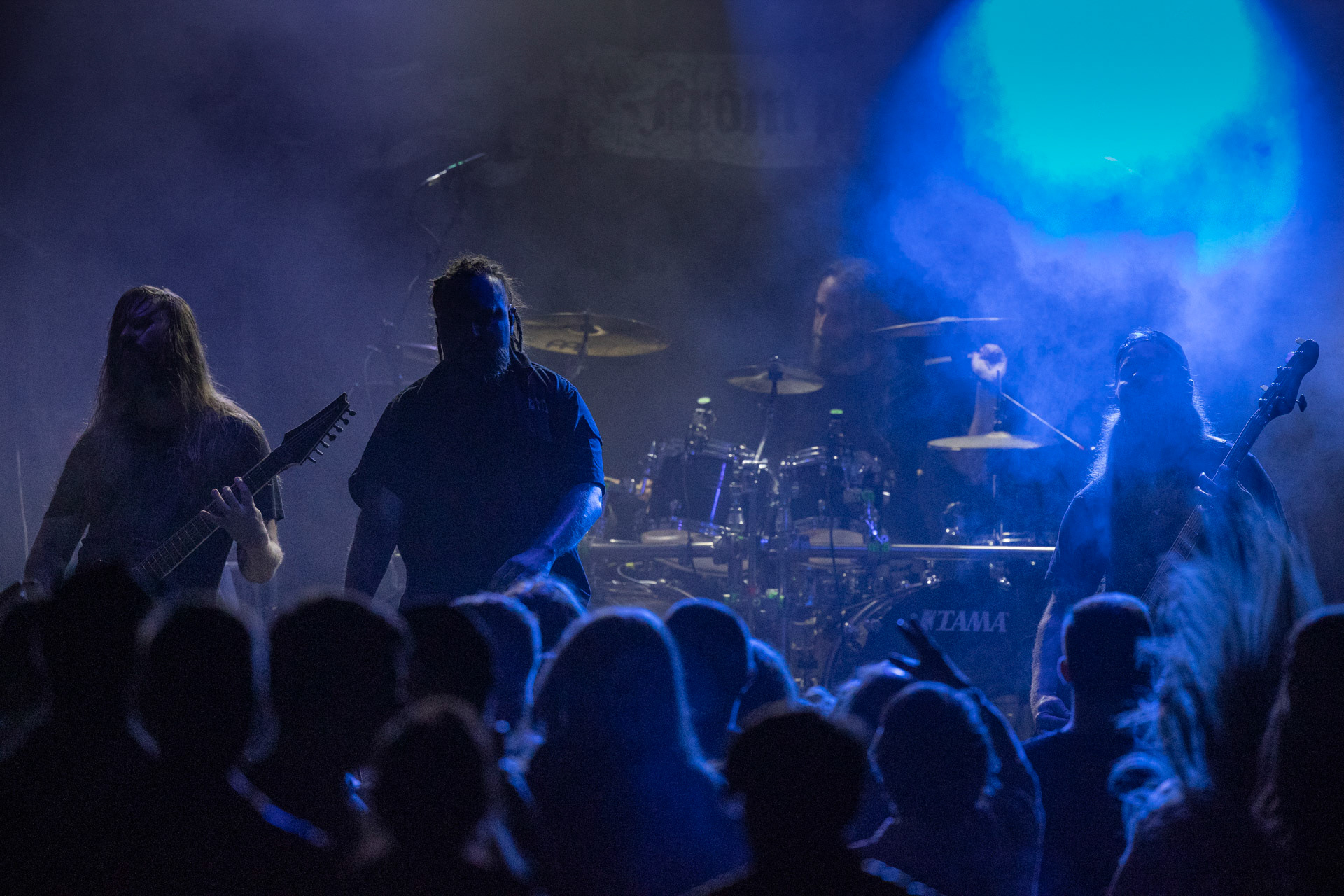 28.08.2021 Decapitated - koncert, Warszawa klub REJS,Lato w Plenerze, Winiary Bookings, Mystic Production, Nuclear Blast,n/z Waclaw Vogg Kieltyka – gitara,n/z Rafal Rasta Piotrowski – wokal, n/z James Stewart - perkusja, n/z Pawel Pasek - bass,Fot. Andrzej Wasilkiewicz/Reporter