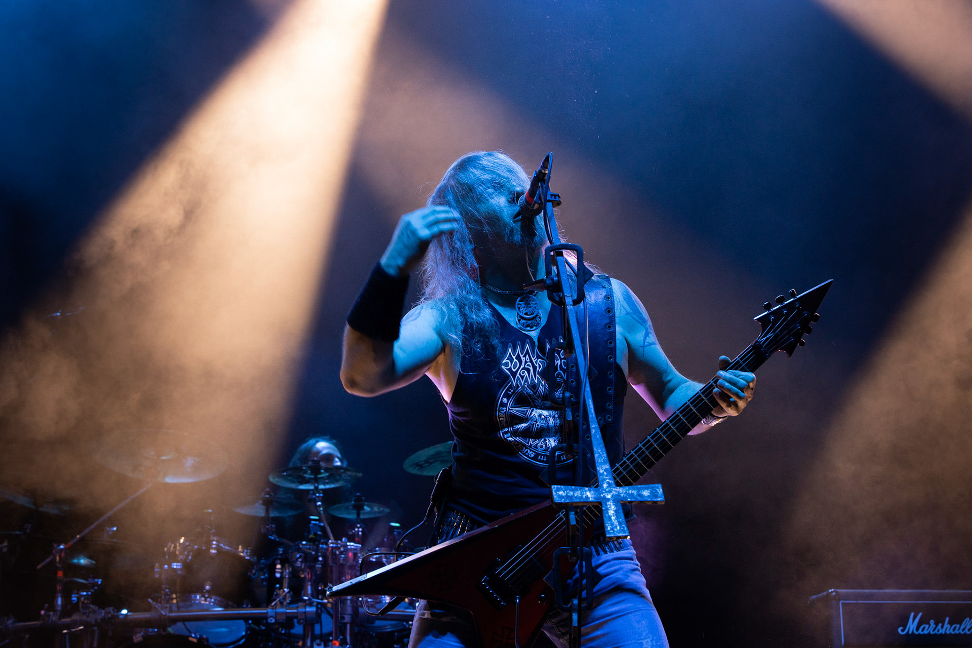 Vader - Death Metal - koncert w ramach Blitzkrieg MMXX warszawskia Progresja, Peter: Guitar + VocalsPajak: GuitarHal: BassJames: Drumsfot. Andrzej kaziq Wasilkiewicz/Reporter