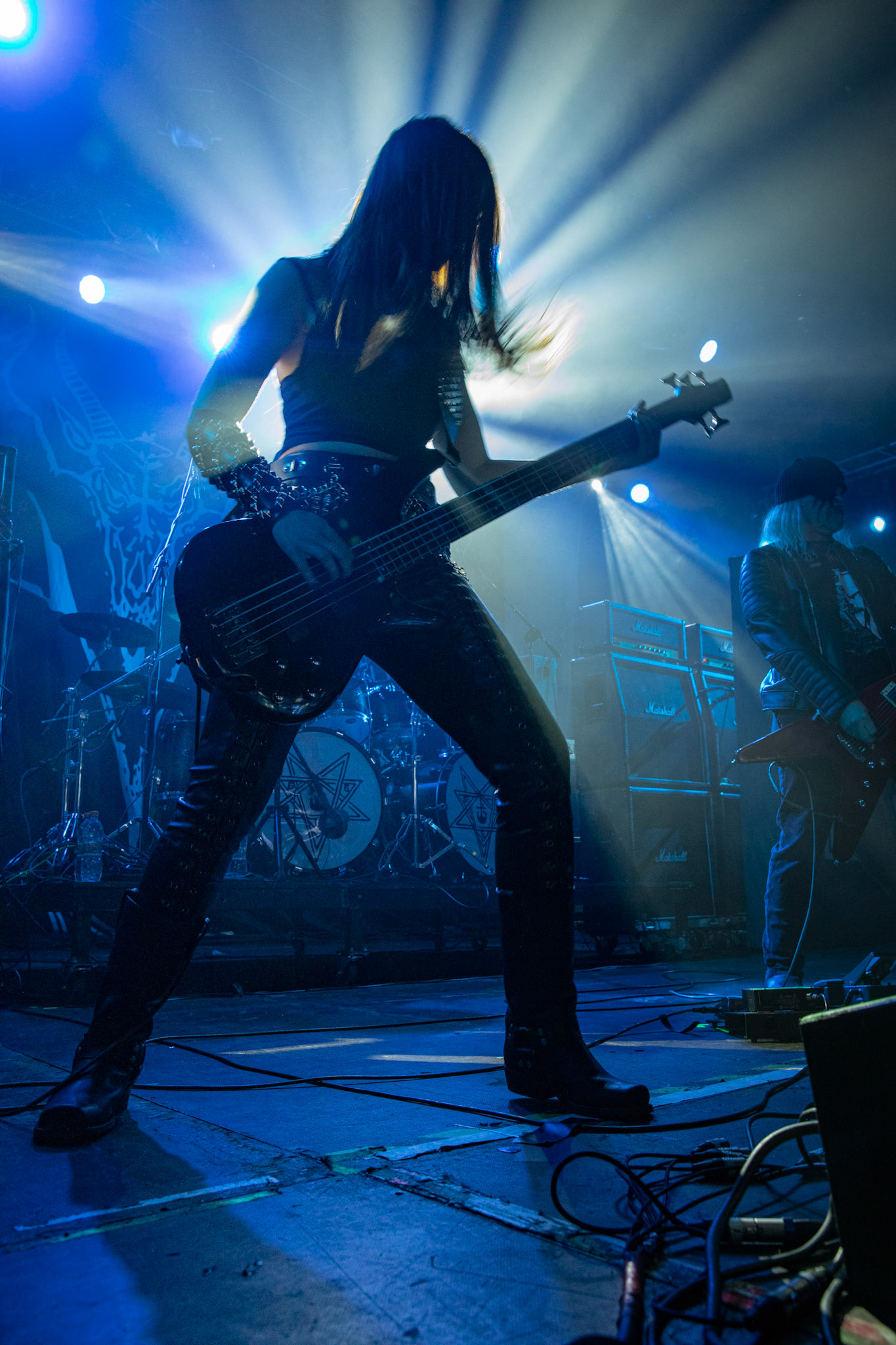 15.12.2019 koncert szwajcarów z Hellhammer: Triumph of Death, Merry Christless 2019, Warszawa Klub Progresja,
zespół Thomasa Gabriela Fishera, black metal, death metal, n/z Mia Wallace gitara basowa,
New Aeon Musick, Knock Out Productions
fot. Andrzej Wasilkiewicz/REPORTER