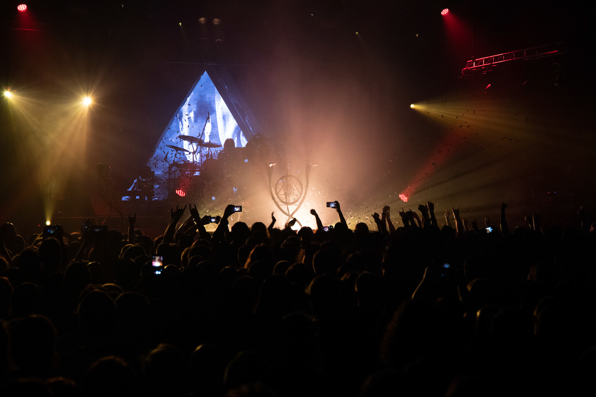 14.12.2018r. Behemoth koncert Merry Christless - Warszawa Progresja, Adam "Nergal" Darski – gitara, wokal prowadzący, 
Zbigniew "Inferno" Promiński – perkusja,
Tomasz "Orion" Wróblewski – gitara basowa, Patryk "Seth" Sztyber – gitara,  fot. Andrzej Wasilkiewicz/Reporter