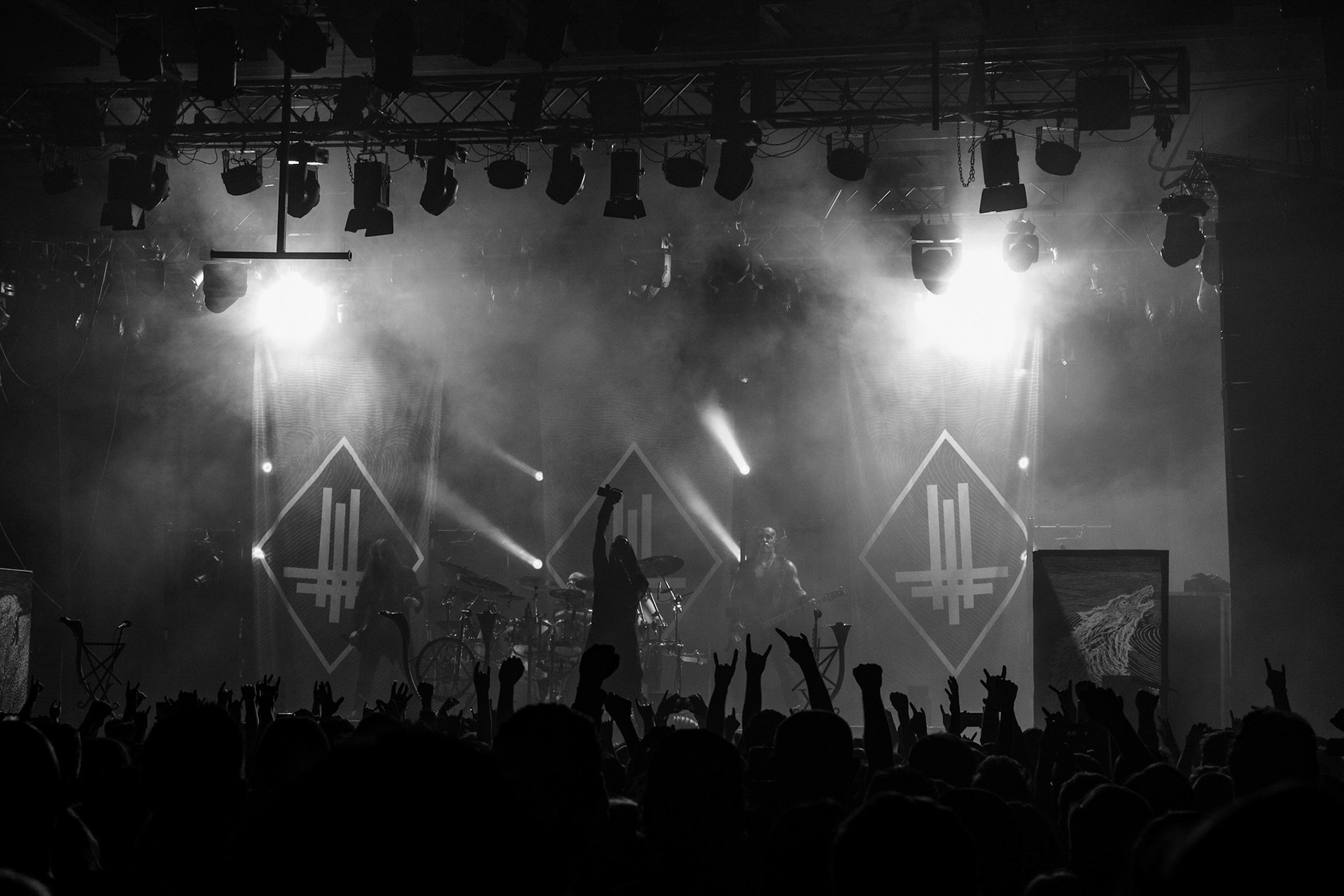 BEHEMOTH - Polska - death metal, black metalAdam NERGAL Darski -  Guitars,INFERNO - Drums ov Annihilation and Artillery,ORION - Bass Guitars,SETH -  Lead Guitars,koncert w Warszawskiej Progresji w ramach trasy Ecclesia Diabolica Baltica.fot. Andrzej Wasilkiewicz/Reporter