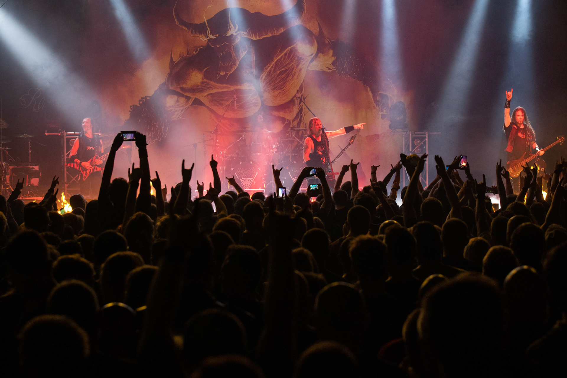 Legendy Metalu Vader - Death Metal - koncert Legendy Metalu w warszawskiej Progresji, 
Peter: Guitar + Vocals
Pajak: Guitar
Hal: Bass
James: Drums
fot. Andrzej kaziq Wasilkiewicz/Reporter