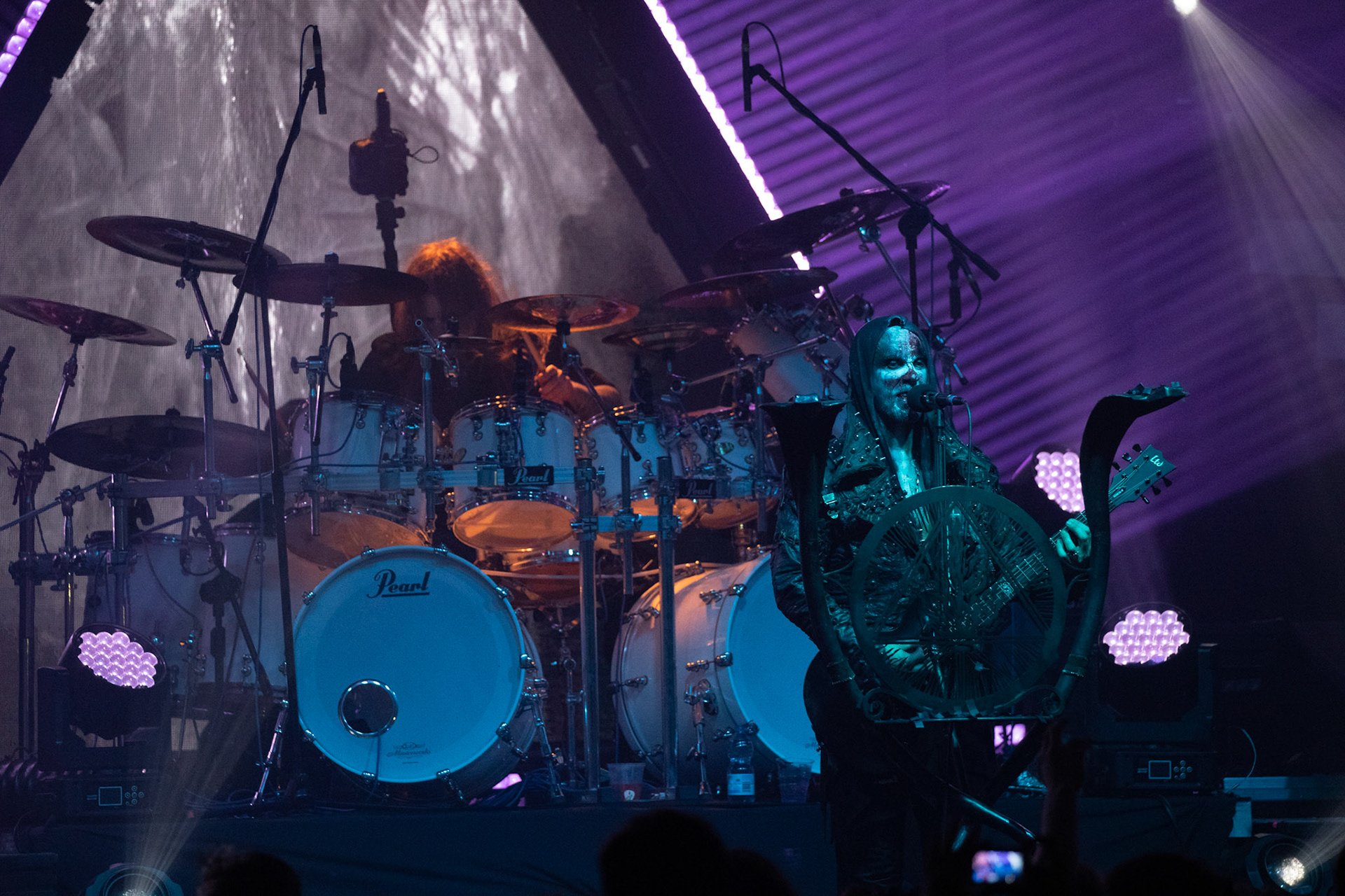 14.12.2018r. Behemoth koncert Merry Christless - Warszawa Progresja, Adam "Nergal" Darski – gitara, wokal prowadzący, 
Zbigniew "Inferno" Promiński – perkusja,
Tomasz "Orion" Wróblewski – gitara basowa, Patryk "Seth" Sztyber – gitara,  fot. Andrzej Wasilkiewicz/Reporter