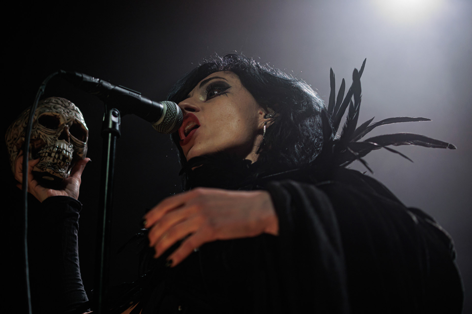 29.04.2022 Igorrr - Warszawski koncert francuskiego zespołu Gautier Serre inspirowany muzyka klasyczna, trip hopem, hip-hopem, death i black metalem, djentem, industrialem, czy tradycyjna muzyka.n/z Aphrodite Patoulidou – soprano vocals, Produkcja Knock Out Productions, klub Progresja.Wytwornia Metal Blade,fot. Andrzej Wasilkiewicz/Reporter