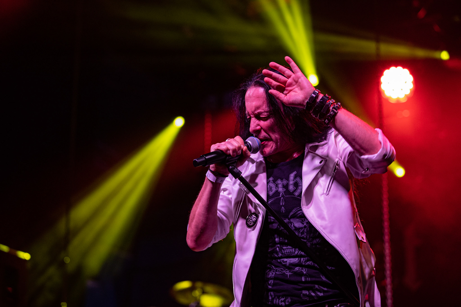 12.09.2021 - KAT i Roman Kostrzewski - koncert "Do zobaczenia w piekle" Wroclaw, Centrum Koncertowe A2.  Tomasz „Titus” Pukacki (Acid Drinkers) - wokal, fot. Andrzej kaziq Wasilkiewicz