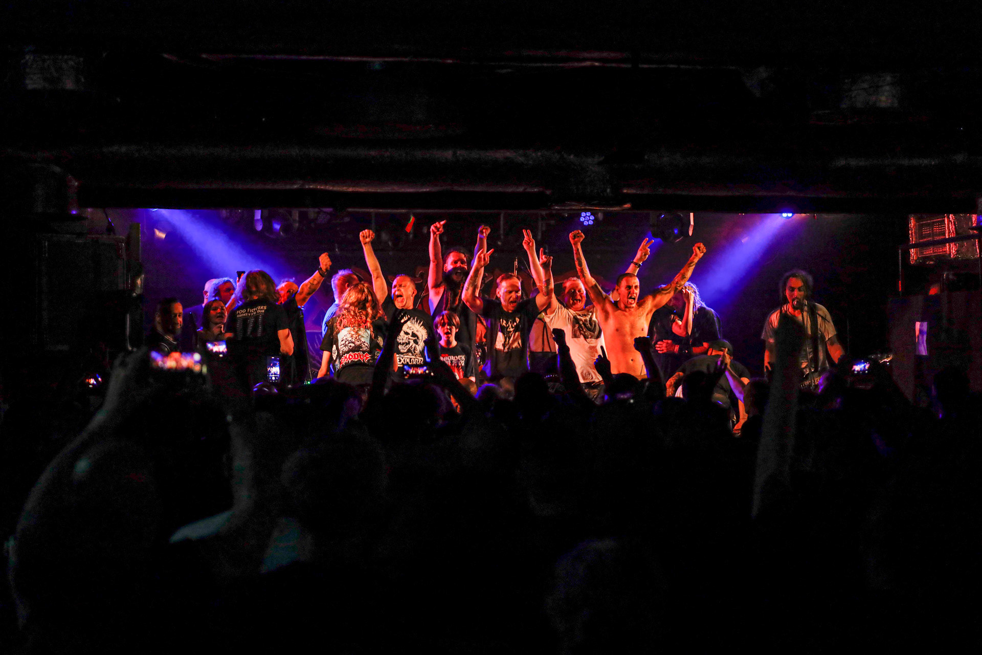 25.08.2022 The Exploited - legenda drugiej fali punk rocka na koncercie w warszawskiej Proximie.Weterani punk rock, hardcore punk, crossover thrash z Edynburga w składzie:Wattie Buchan – wokal, Irish Rob – bas,Willie Buchan – perkusja,Robbie Steedo Davidson - gitara,Produkcja: Noise Annoys Booking Agency and Records, Boredom Booking. fot. Andrzej Wasilkiewicz/Reporter