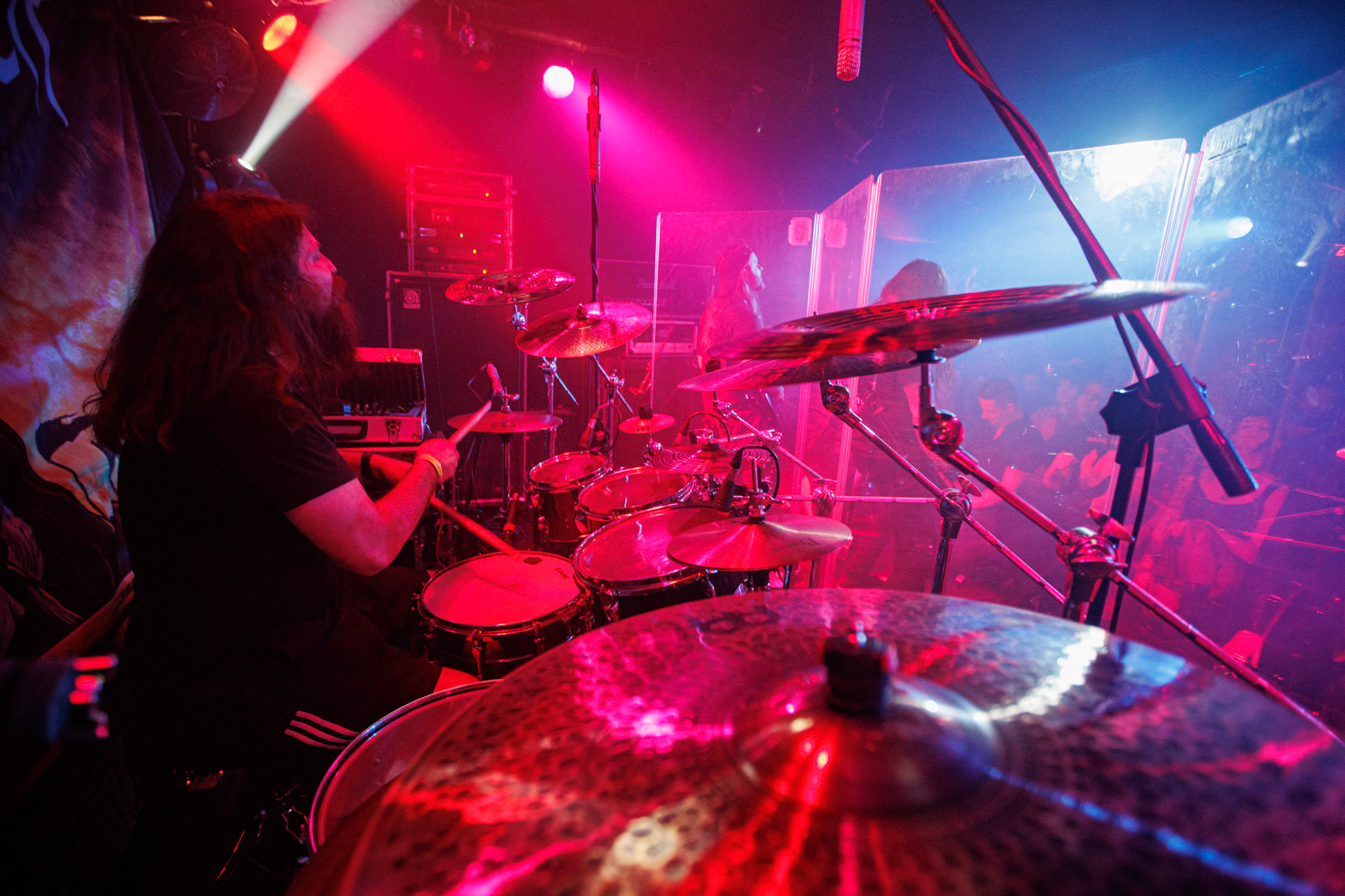 18.03.2022 VIRGIN SNATCH - INFERNALIS RESURGENTIS - Warszawski koncert zespolu VIRGIN SNATCH,thrash metal, death metal,n/z Pawel Pawulon Jaroszewicz - perkusja,fot. Andrzej Wasilkiewicz/Reporter