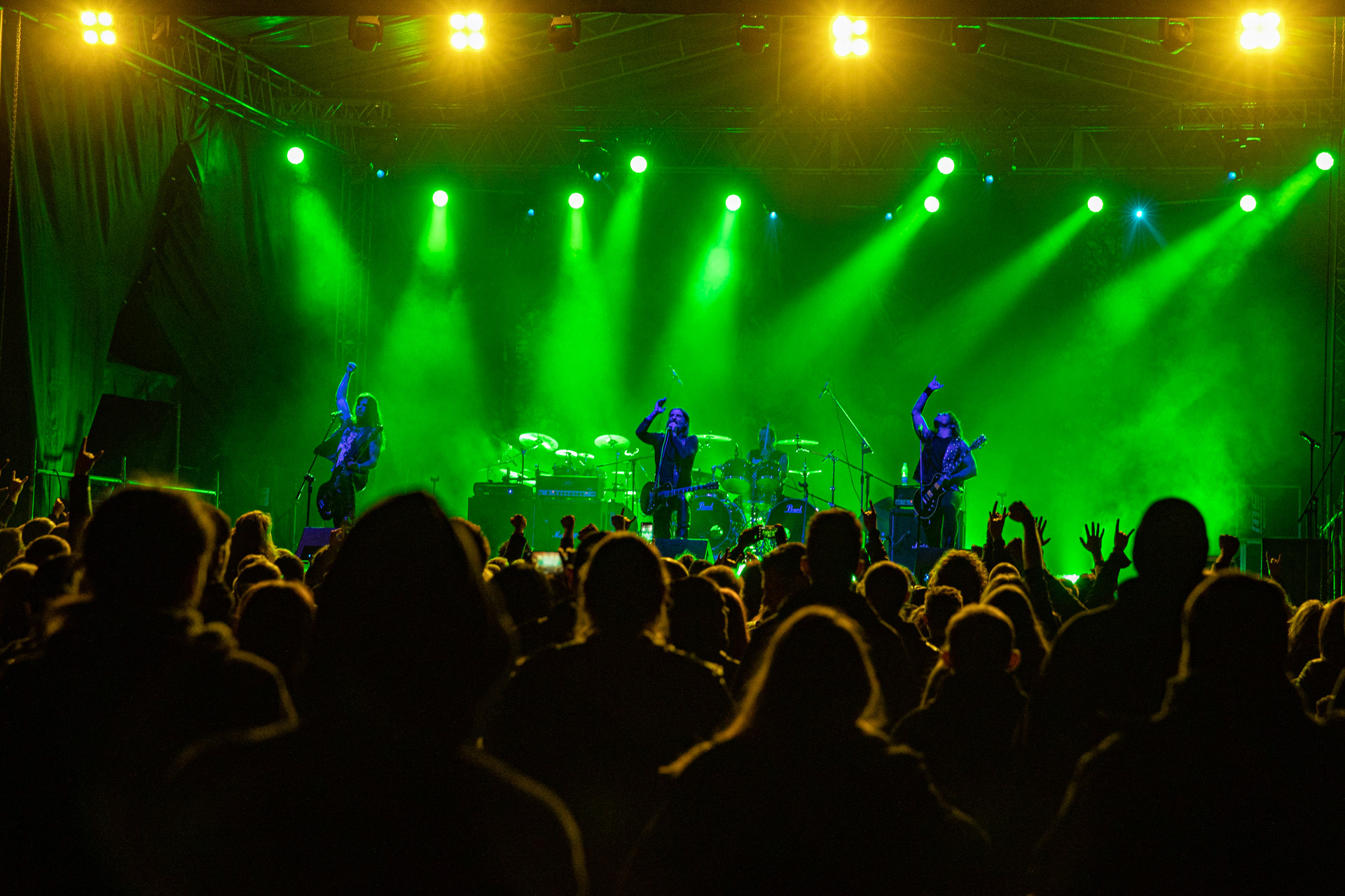 24.09.2021 koncert Rotting Christ, Warszawa, Progresja. N/z Sakis Tolis gitara wokal, N/z Themis Tolis perkusja,  N/z Kostas "Spades" Heliotis gitara basowa, N/z  Kostis Foukarakis gitara, fot. Andrzej Wasilkiewicz/REPORTER
