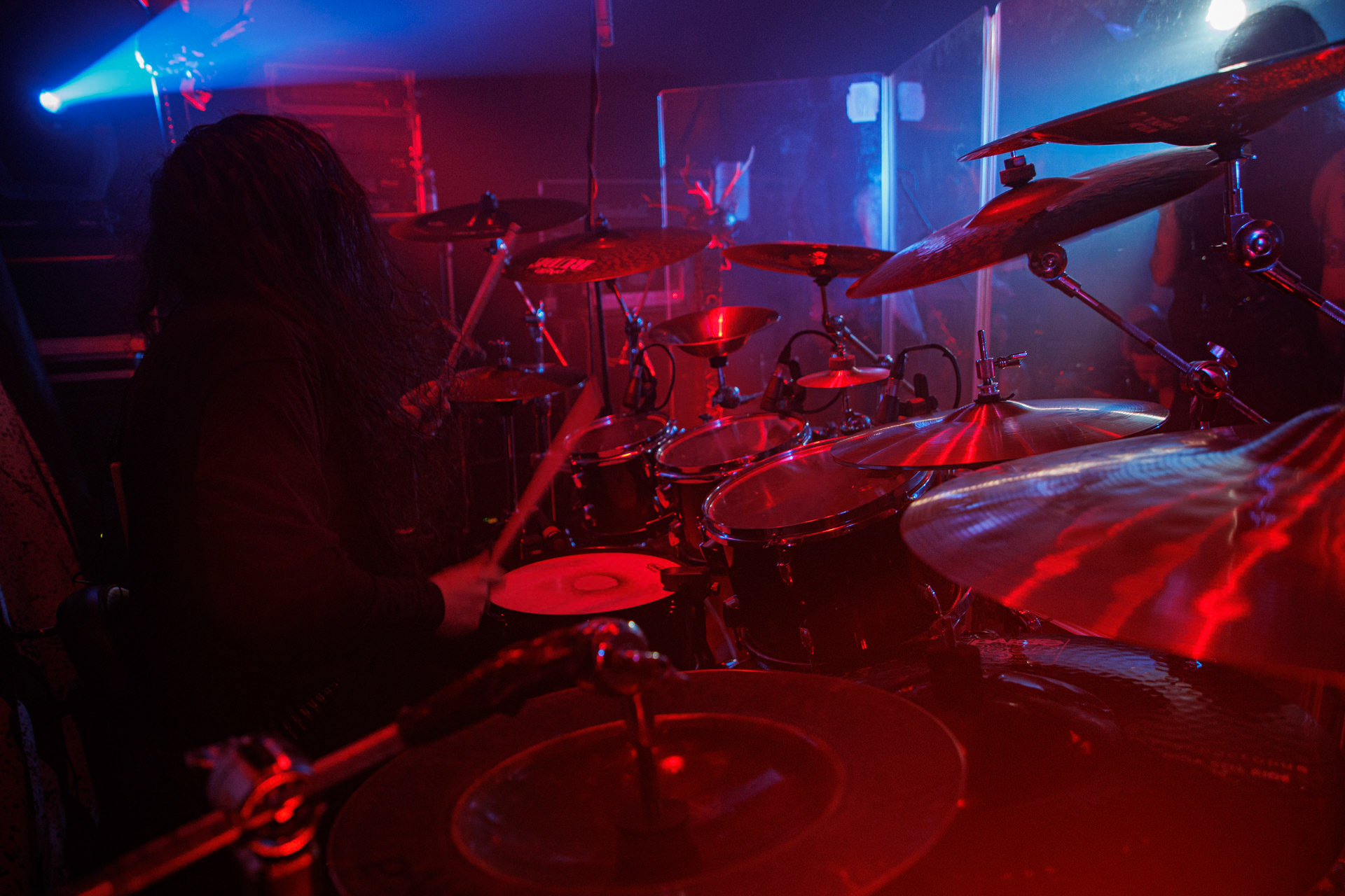 18.03.2022 HATE - INFERNALIS RESURGENTIS - Warszawski koncert zespolu HATE.Warszawski HATE, ktory promuje swoj najnowszy album zatytulowany 'Rugia' wydany 15-go pazdziernika nakladem Metal Blade Records, zapowiada przekrojowy set siegajacy korzeni zespolu. Black metal, death metal, polski metal.n/z Daniel Rutkowski - perkusja,fot. Andrzej Wasilkiewicz/Reporter