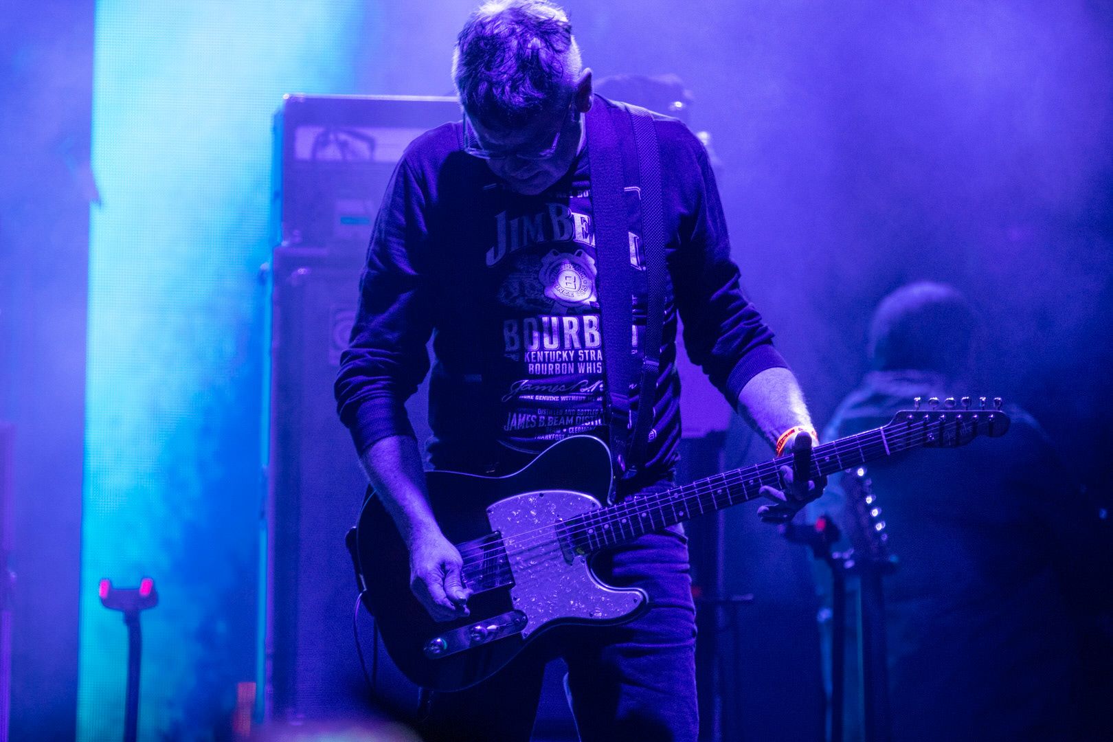 KULT - koncert w ramach Pomaranczowej Trasy 2020 - MUZYCZNA SYRENKA. 9 pazdziernika 2020, Warszawa, Stadion Syrenki. n/z. Piotr Morawiec gitara, Rock, rock progresywny, rock alternatywny, punk, nowa fala.fot. Andrzej kaziq Wasilkiewicz/Reporter