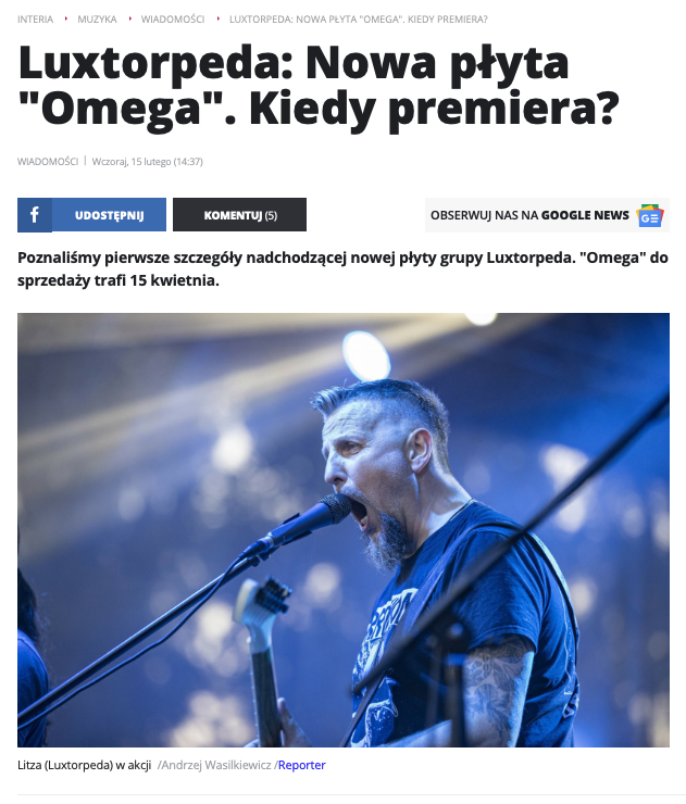 Luxtorpeda - Omegą - Litza 