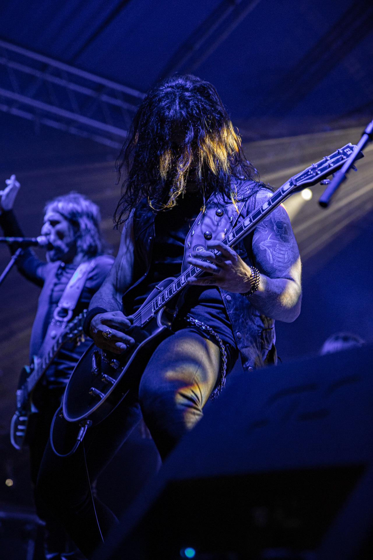 24.09.2021 koncert Rotting Christ, Warszawa, Progresja. N/z  Kostis Foukarakis fot. Andrzej Wasilkiewicz/REPORTER