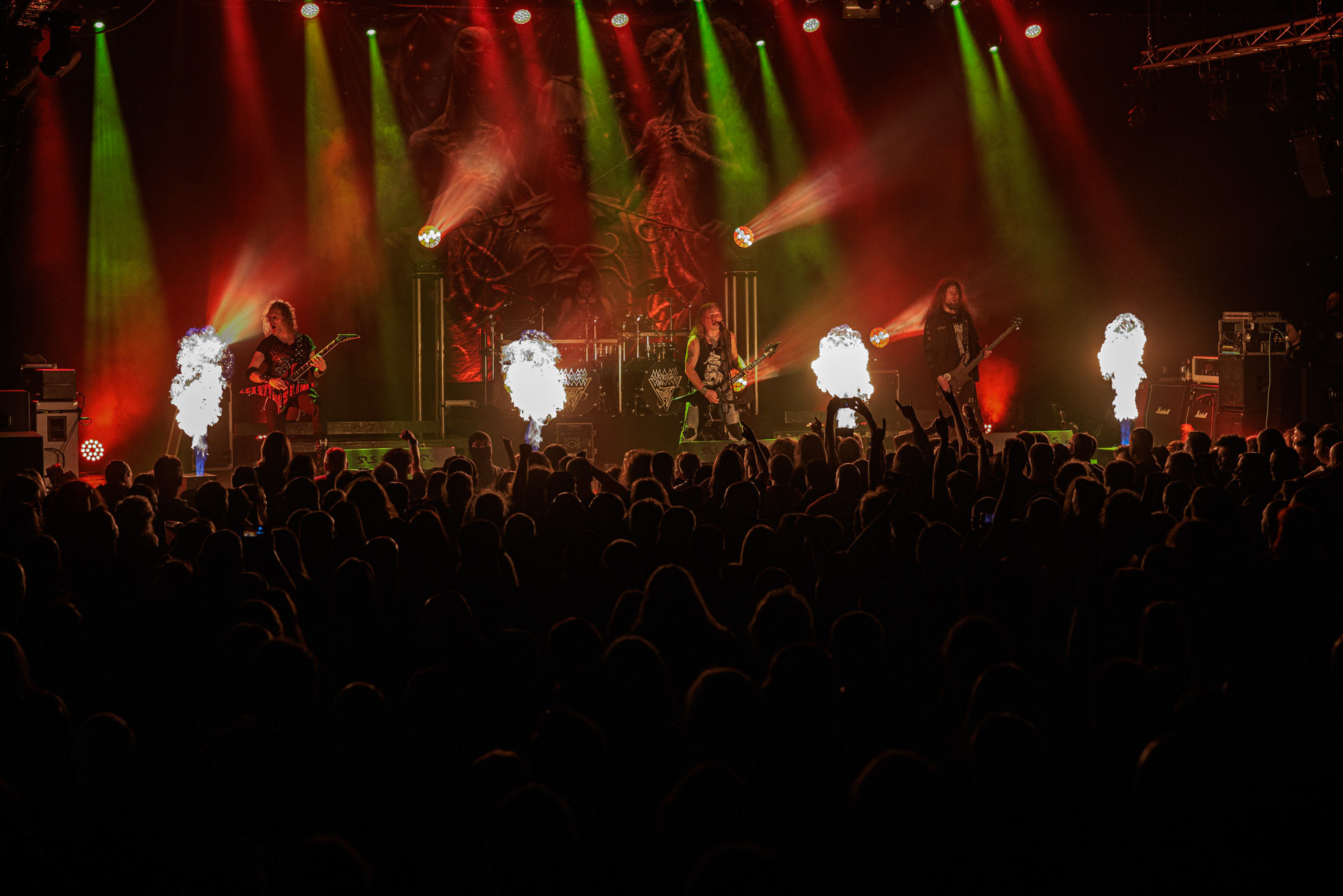 18.02.2022 - Vader - trasa Przebudzenie Tyranow koncert w warszawskiej Progresji.Peter: Guitar + VocalsSpider: GuitarHal: BassKruszyna: DrumsLeft Hand Sounds, Knock Out Productions, Massive Music,fot. Andrzej Wasilkiewicz/Reporter