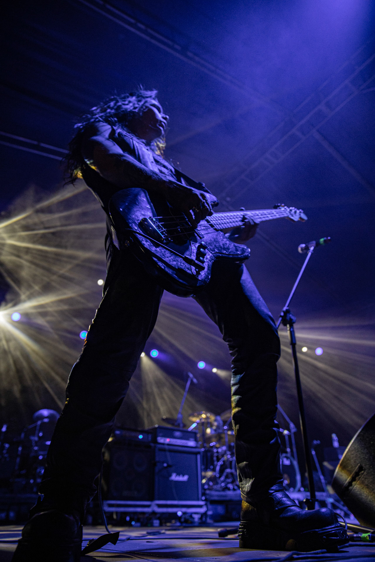 24.09.2021 koncert Rotting Christ, Warszawa, Progresja. N/z Kostas "Spades" Heliotis - gitara basowa, fot. Andrzej Wasilkiewicz/REPORTER