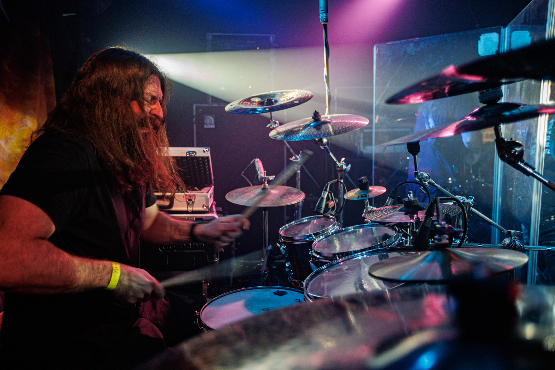 18.03.2022 VIRGIN SNATCH - INFERNALIS RESURGENTIS - Warszawski koncert zespolu VIRGIN SNATCH,thrash metal, death metal,n/z Pawel Pawulon Jaroszewicz - perkusja,fot. Andrzej Wasilkiewicz/Reporter