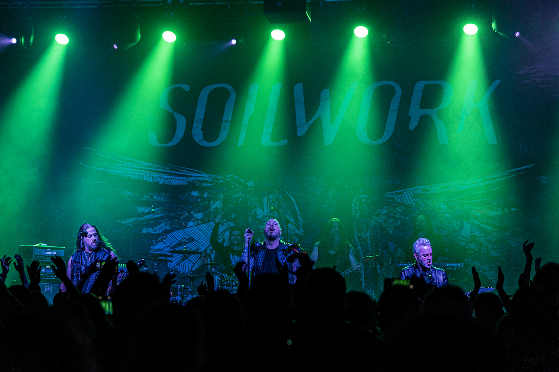 14.04.2023 Soilwork - szwedzki melodic death metal.Knock Out Productions, klub Progresja Warszawa. fot. Andrzej Wasilkiewicz/kaziq.com