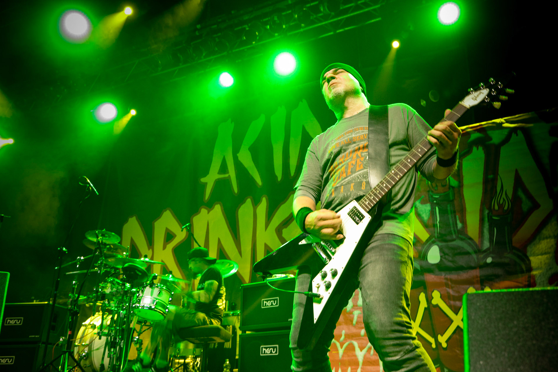 Legendy Metalu Acid Drinkers - rock, trashmetal, - koncert Legendy Metalu w warszawskiej Progresji, 

Tomasz "Titus" Pukacki 
Dariusz "Popcorn" Popowicz 
Maciej "Ślimak" Starosta 
Łukasz "Dzwon" Cyndzer
fot. Andrzej kaziq Wasilkiewicz/Reporter