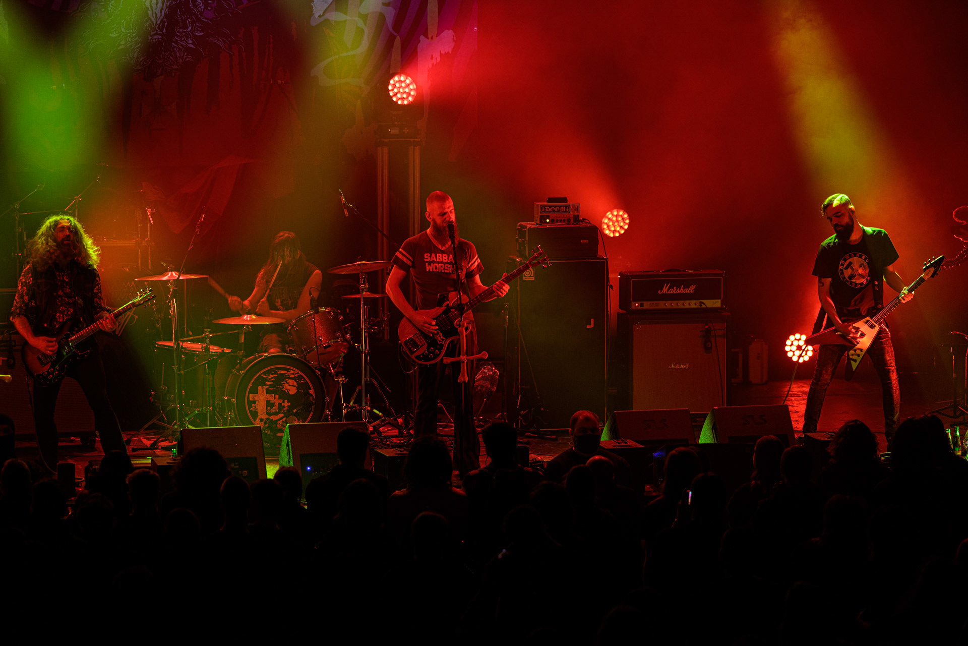 Dopelord - na warszawskim koncercie Vader w Progresji, down-tempo, stoner, metal, n/z Pawel Mioduchowski - gitara, wokal,n/z Grzegorz Pawłowski - gitara prowadząca,n/z Piotr Zin - gitara basowa, wokal,n/z Tomasz Walczak - perkusja,Left Hand Sounds, Knock Out Productions, Massive Music,fot. Andrzej Wasilkiewicz/Reporter