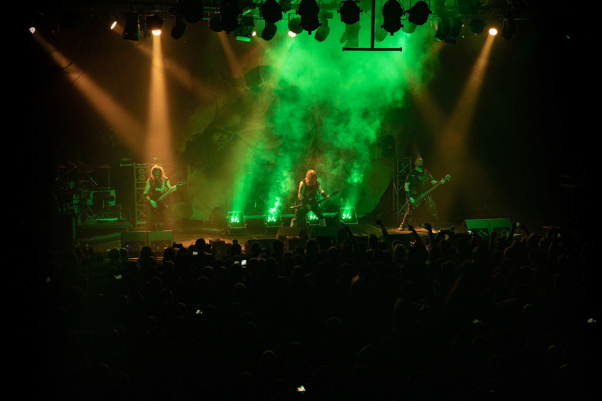 Legendy Metalu Vader - Death Metal - koncert Legendy Metalu w warszawskiej Progresji, 
Peter: Guitar + Vocals
Pajak: Guitar
Hal: Bass
James: Drums
fot. Andrzej kaziq Wasilkiewicz/Reporter