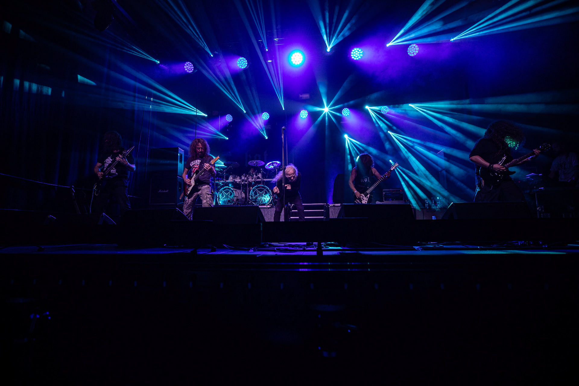 12.09.2021 - KAT i Roman Kostrzewski - koncert "Do zobaczenia w piekle" Wroclaw, Centrum Koncertowe A2.  Piotr Radecki (Maryla, ex-Kat &amp; Roman Kostrzewski)- gitara, fot. Andrzej kaziq Wasilkiewicz