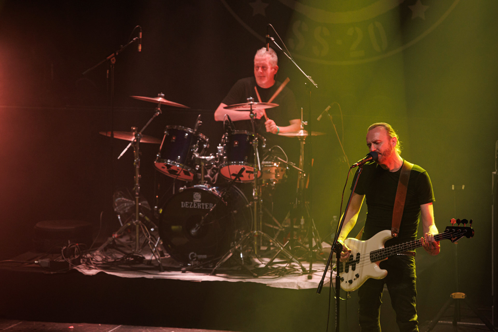 16.11.2021 Dezerter - 40 lecie,koncert Warszawa Palladium. N/z Krzysiek Grabowski perkusja,N/zJacek Chrzanowski bass, Dezerter, SS20, Punk, Punkrock, hardcore, rock.fot. Andrzej Wasilkiewicz/REPORTER