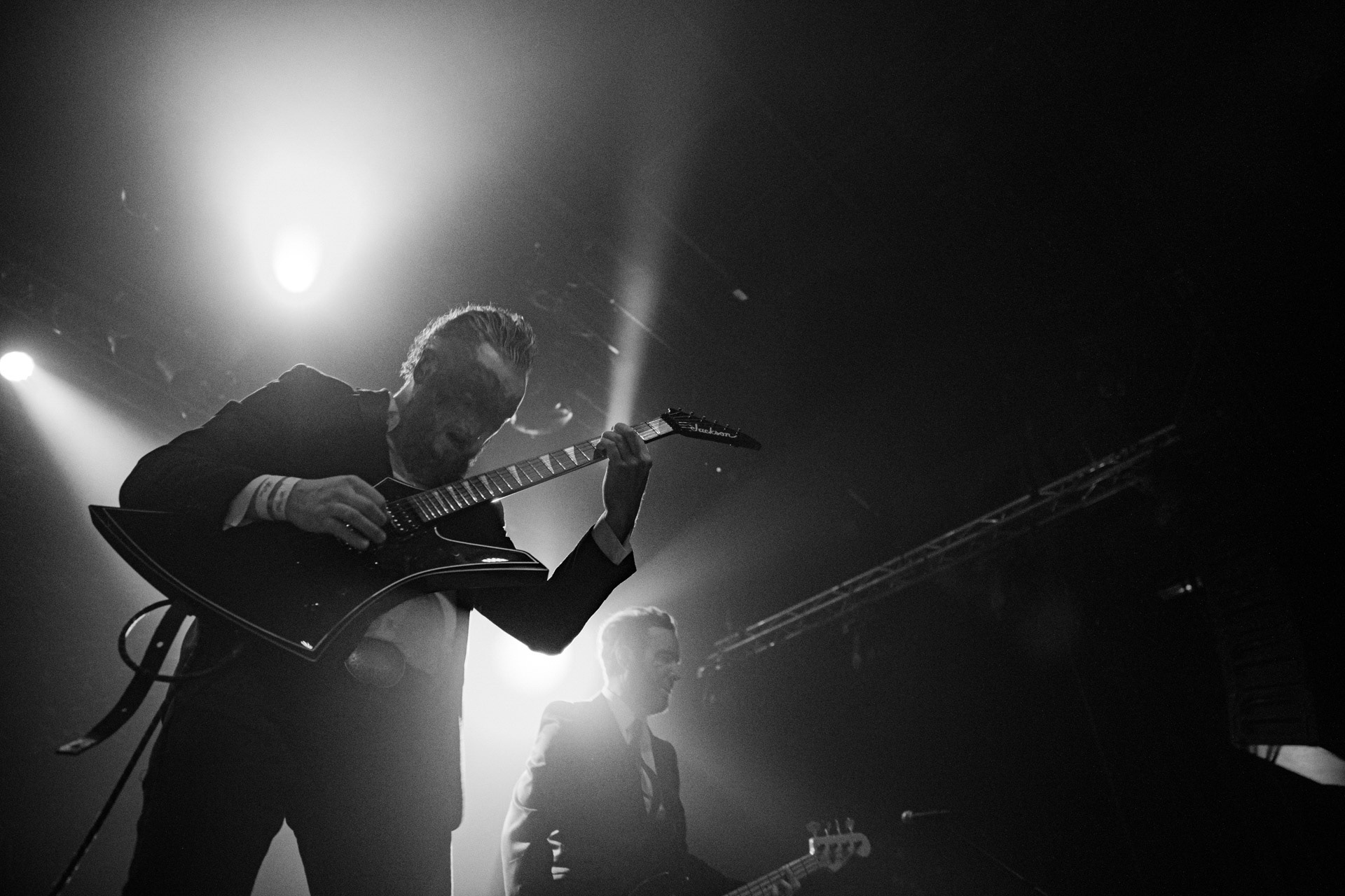 18.12.2021 Masturbator - Antysylwester Antyradia, 18 lat klubu Progresja,n/z Vithor/ growl-git, n/z Raefoth/bas, n/z Czaha/beki, n/z Mayhem/git,metal, blackmetal, thrashmetal, satanic old skull metal, fot. Andrzej Wasilkiewicz/Reporter