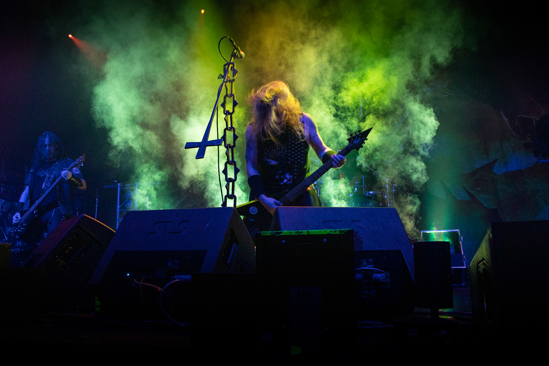 Legendy Metalu Vader - Death Metal - koncert Legendy Metalu w warszawskiej Progresji, 
Peter: Guitar + Vocals
Pajak: Guitar
Hal: Bass
James: Drums
fot. Andrzej kaziq Wasilkiewicz/Reporter