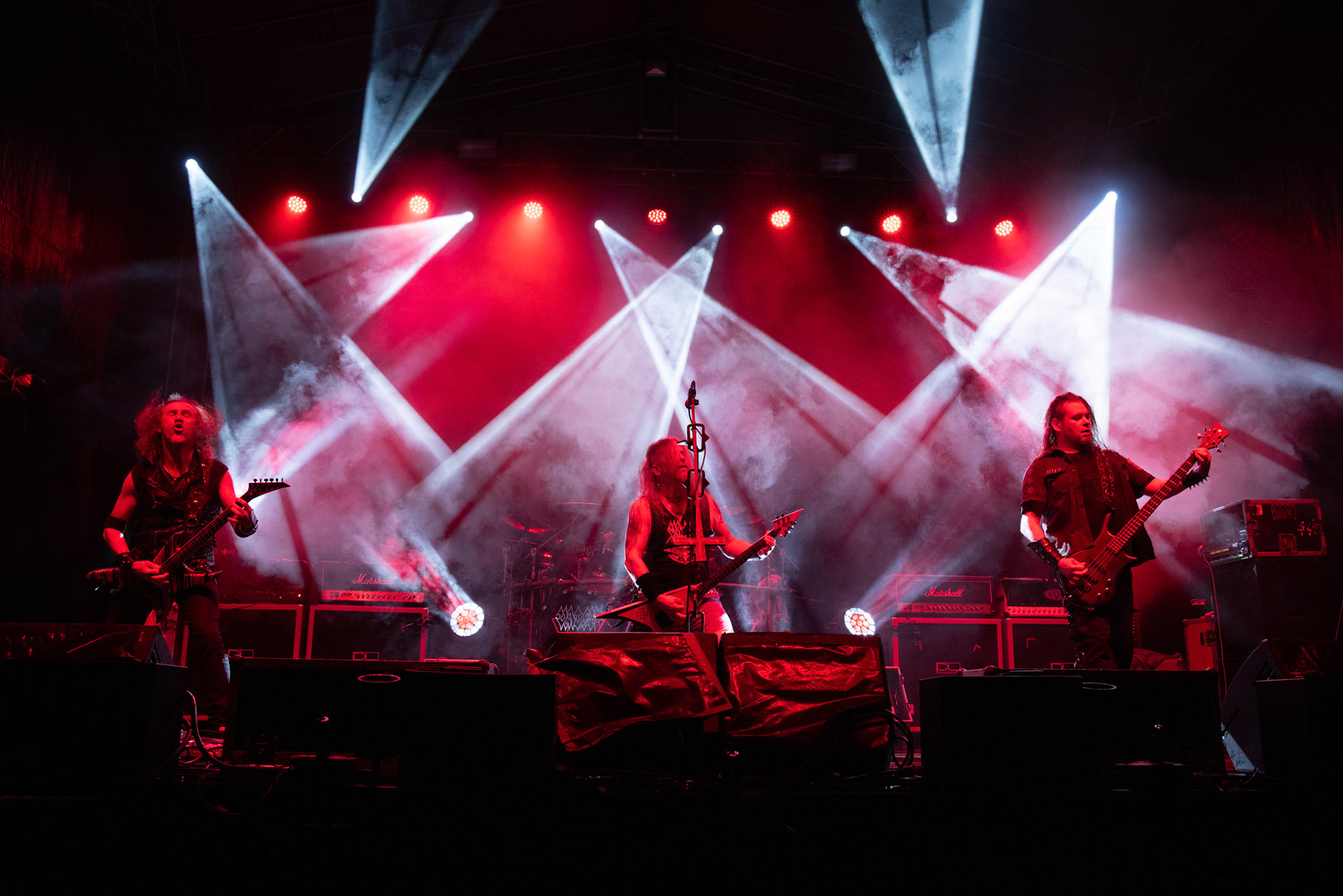Vader - Death Metal - koncert w ramach Blitzkrieg MMXX warszawskia Progresja, Peter: Guitar + VocalsPajak: GuitarHal: BassJames: Drumsfot. Andrzej kaziq Wasilkiewicz/Reporter