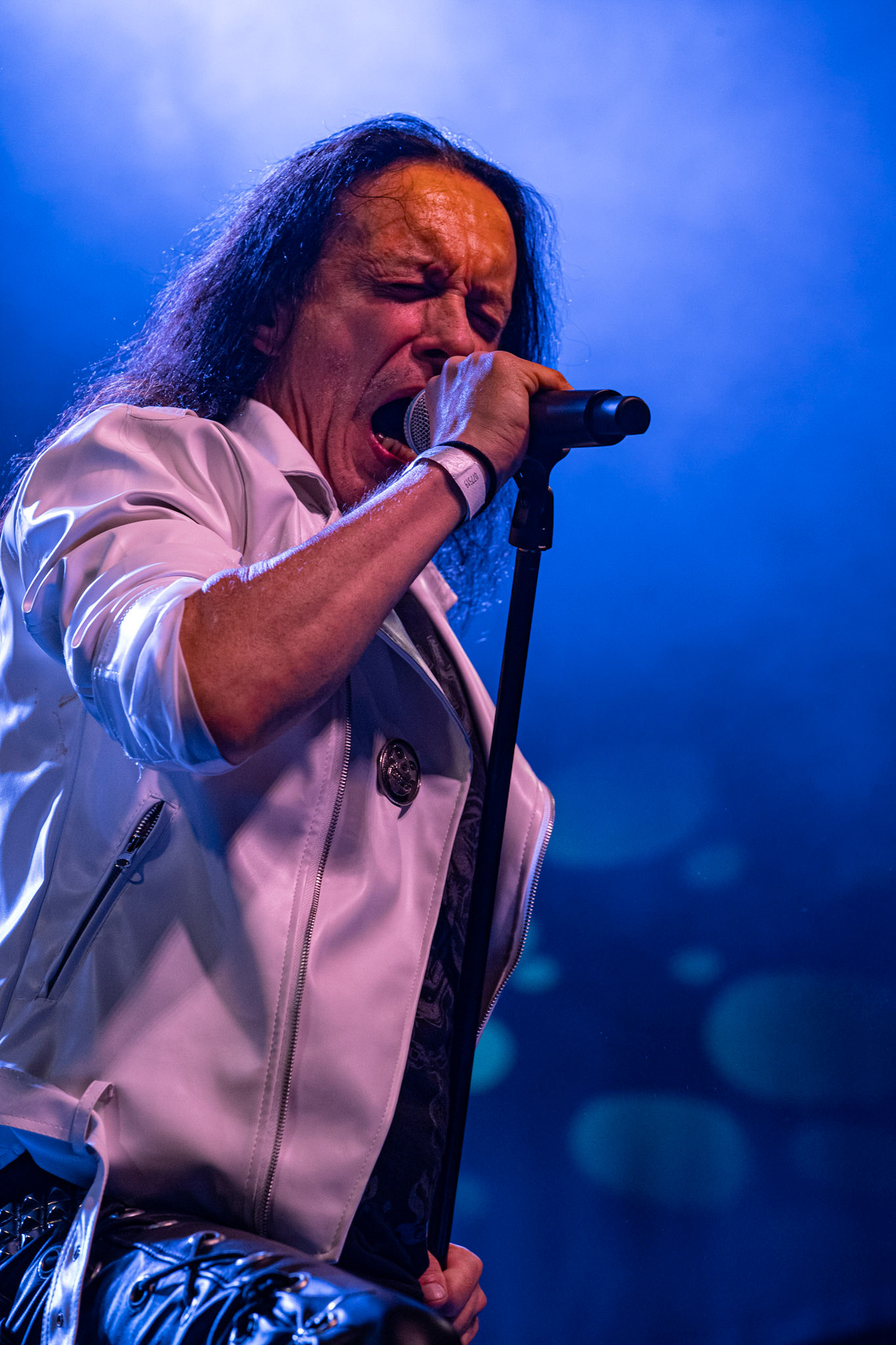 12.09.2021 - KAT i Roman Kostrzewski - koncert "Do zobaczenia w piekle" Wroclaw, Centrum Koncertowe A2.  Tomasz „Titus” Pukacki (Acid Drinkers) - wokal, fot. Andrzej kaziq Wasilkiewicz