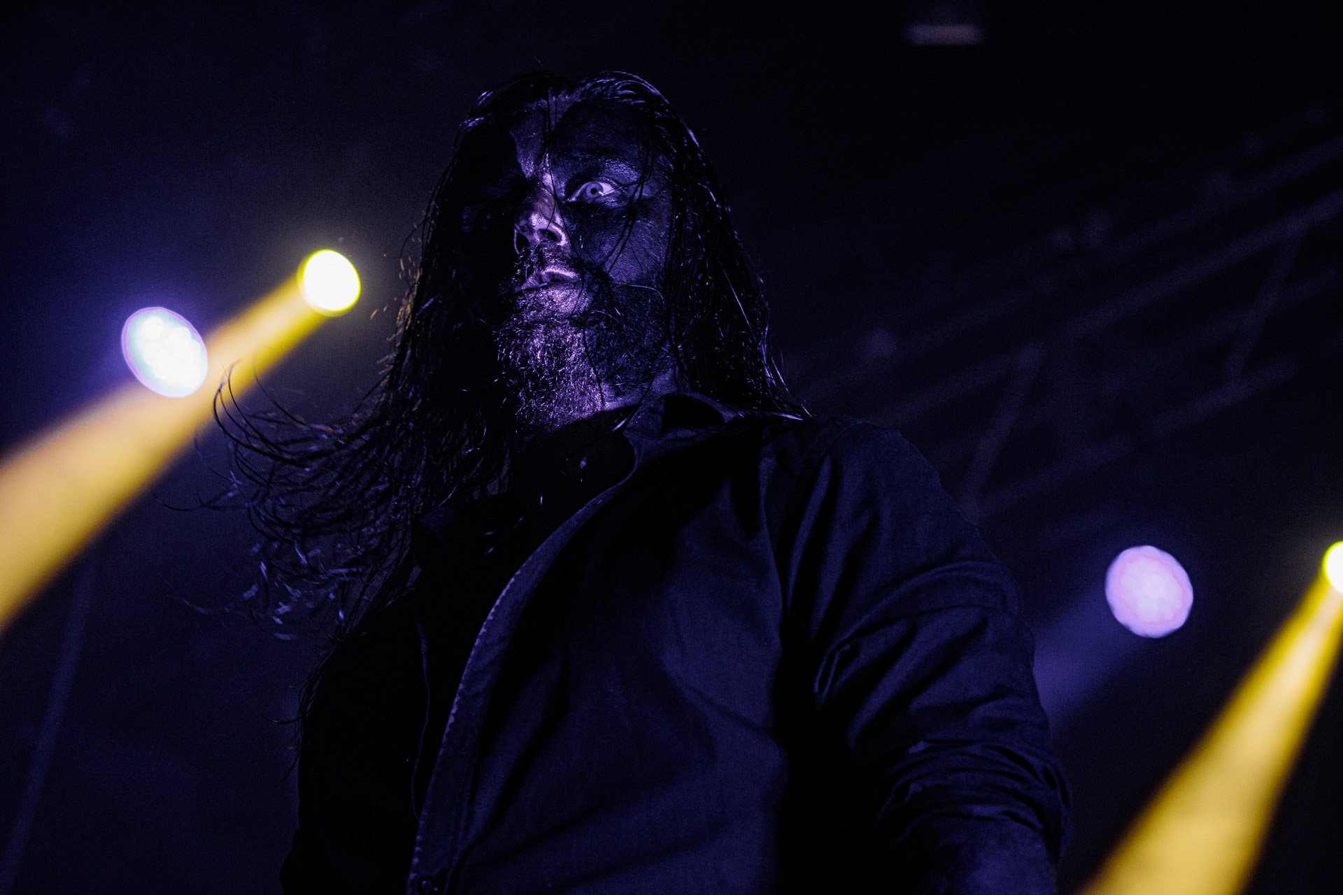 29.04.2022 Igorrr - Warszawski koncert francuskiego zespołu Gautier Serre inspirowany muzyka klasyczna, trip hopem, hip-hopem, death i black metalem, djentem, industrialem, czy tradycyjna muzyka.n/z JB Le Bail – vocals,Produkcja Knock Out Productions, klub Progresja.Wytwornia Metal Blade,fot. Andrzej Wasilkiewicz/Reporter