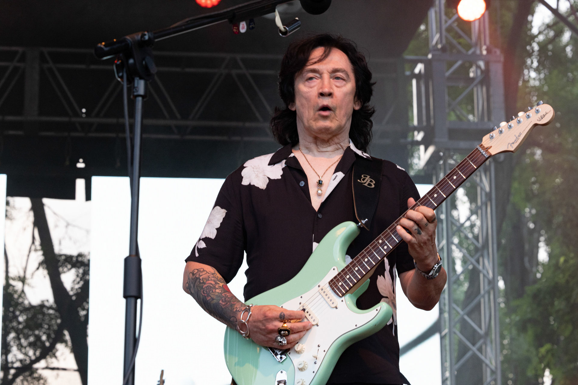 Koncerty Lady Pank w ramach urodzinowej trasy LP40 warszawska Pogresja.Gramy do Woli. Polski Rock, pop, soft rock, polska grupa rockowa z czasów PRL.n/z. Jan Borysewicz – gitara,  Fot. Andrzej kaziq Wasilkiewicz/Reporter