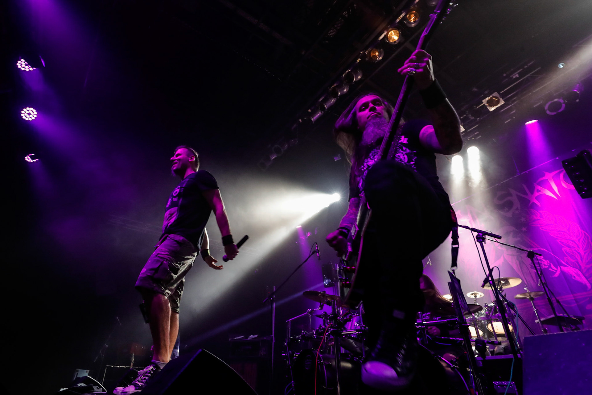 30.11.2018 Knock Out Tour 2018 - Warszawa Progresja -VIRGIN SNATCH  thrash metal, death metal,
Łukasz "Zielony" Zieliński wokal,
Grzegorz "Grysik" Bryła  gitara, 
Paweł Pasek  gitara, 
Piotr "Anioł" Wącisz  gitara basowa, 
Jacek Nowak perkusja,  fot. Andrzej Wasilkiewicz/Reporter