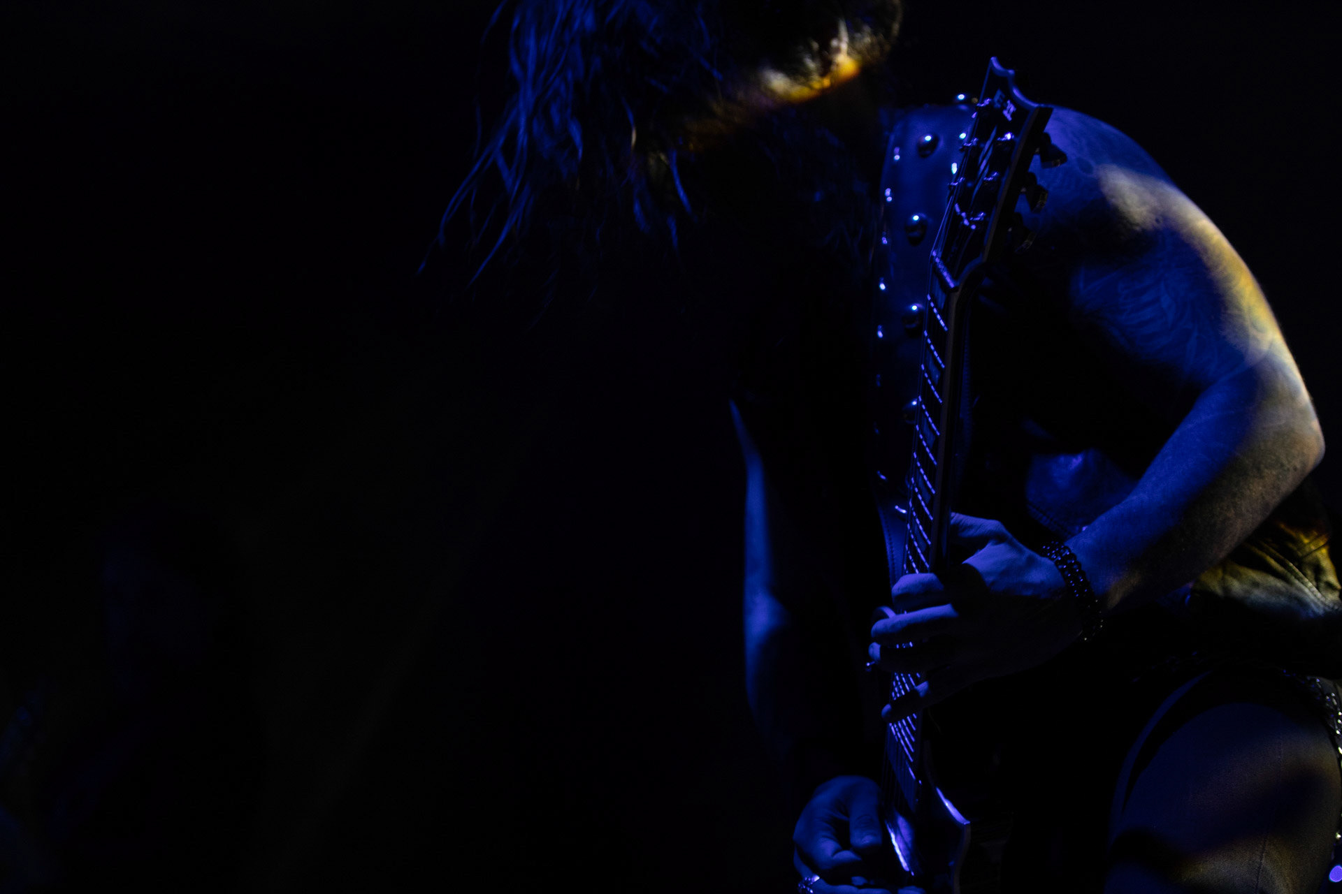 24.09.2021 koncert Rotting Christ, Warszawa, Progresja. N/z  Kostis Foukarakis fot. Andrzej Wasilkiewicz/REPORTER